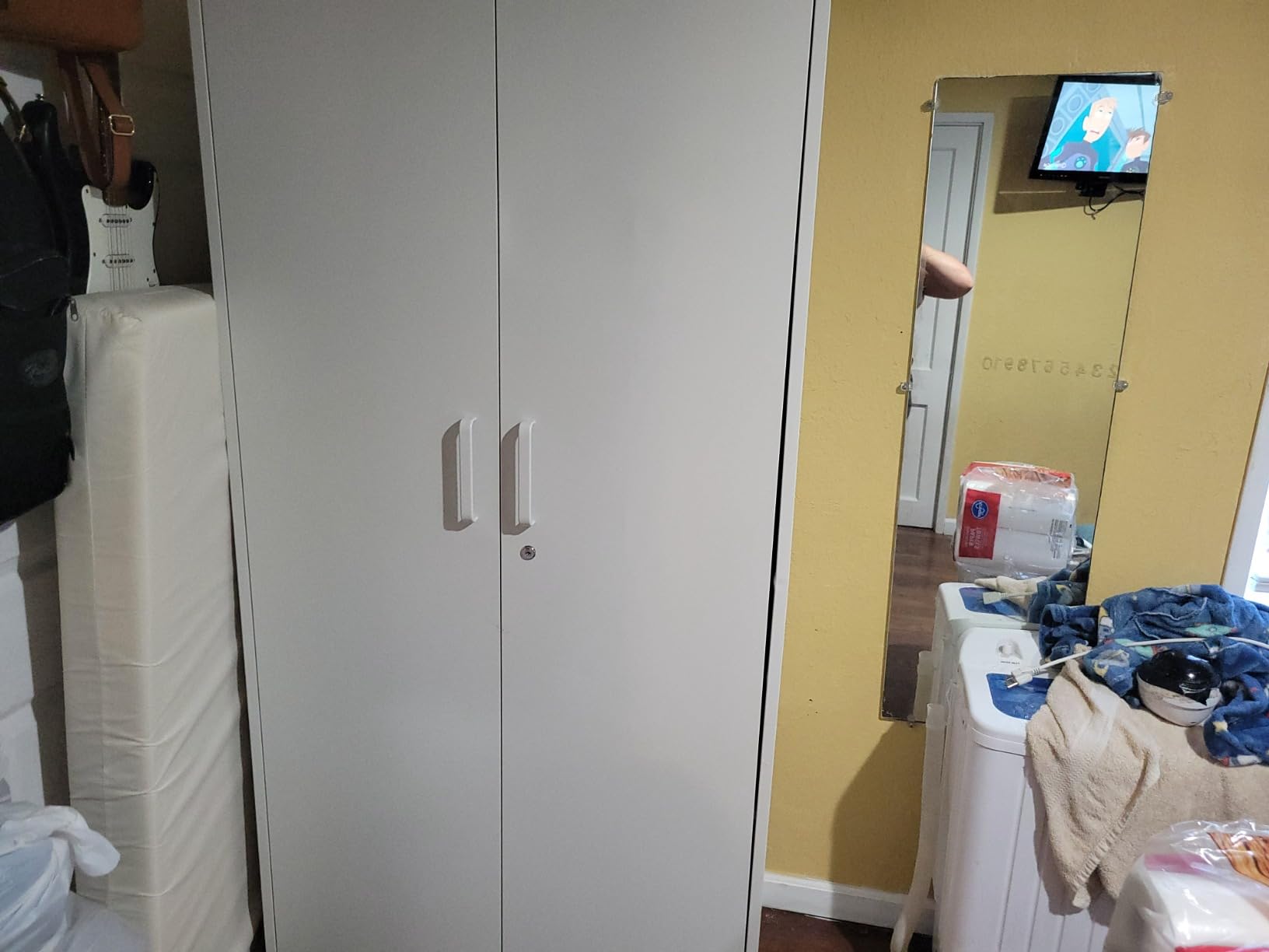 Letaya Metal Armoire Wardrobe Closet with Drawers,Clothing Storage Cabinet with Doors and Shelves,Coat Closet with Hanging Rod,Bedroom,Home,Cloak Room,Black-71 H x 32
