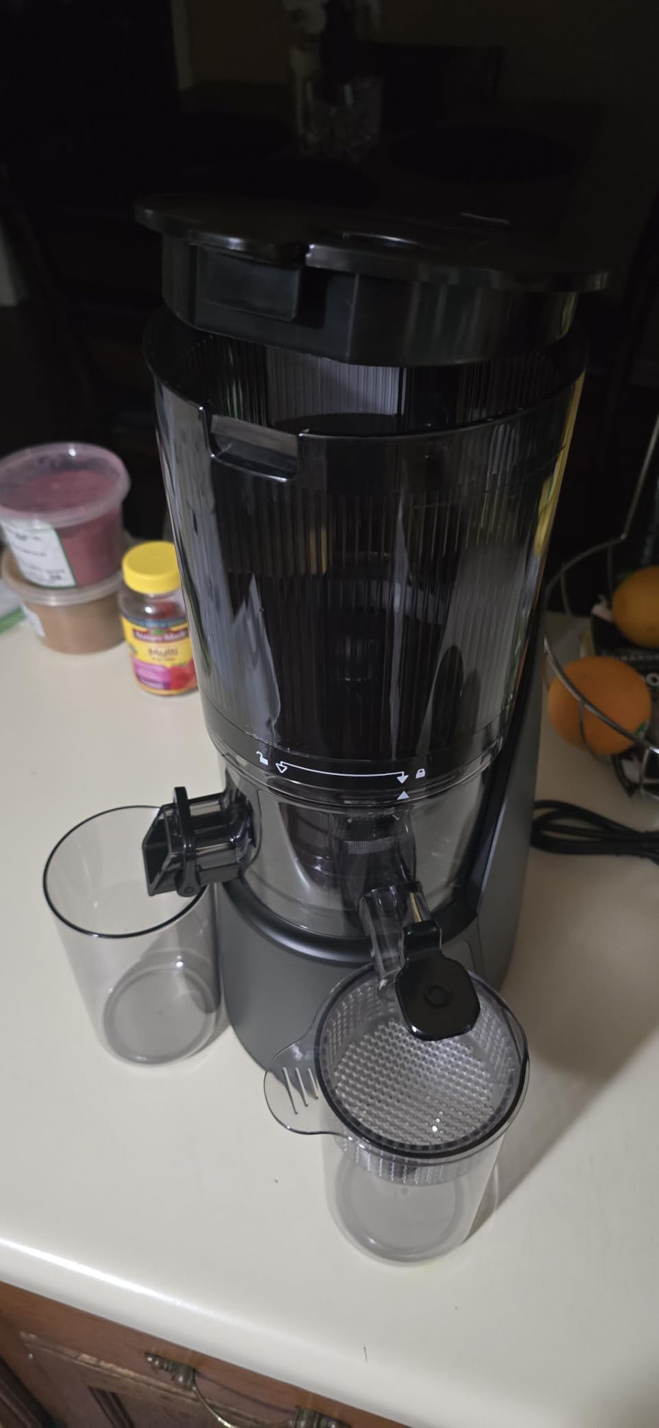 EanOruus Juicer Machines, 3-in-1 Cold Press Juicer, Premium Gray | Makes Juice, Nut Milk & Sorbet, 6.5