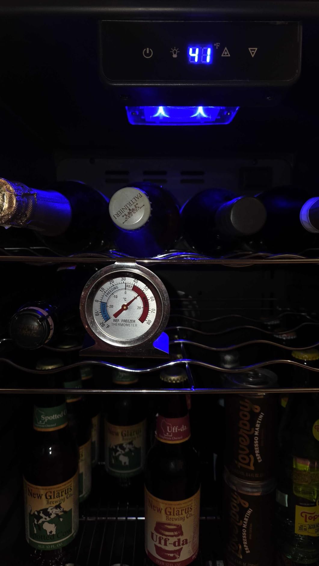 Icyglee 25 Bottle Wine Cooler Refrigerator,Freestanding Wine Fridge,Black | Compressor Cooled, 41-64°F Adjustable Temp, Double-layer Glass Door, Red & White Wine Storage, Home Bar customer photo 1
