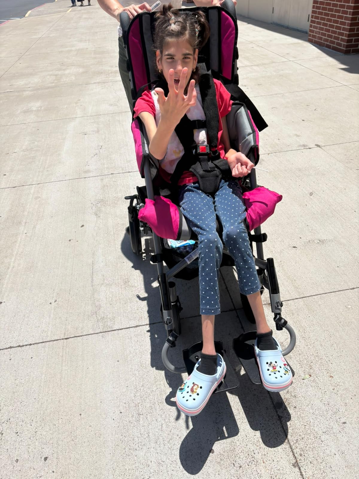 Special Needs Stroller for Big Kids up to 250 lbs - Smilez Adaptive Wheelchair Alternative, Lightweight Foldable, 5 Point Harness, Adjustable Recline, for Autism & Disability, 12