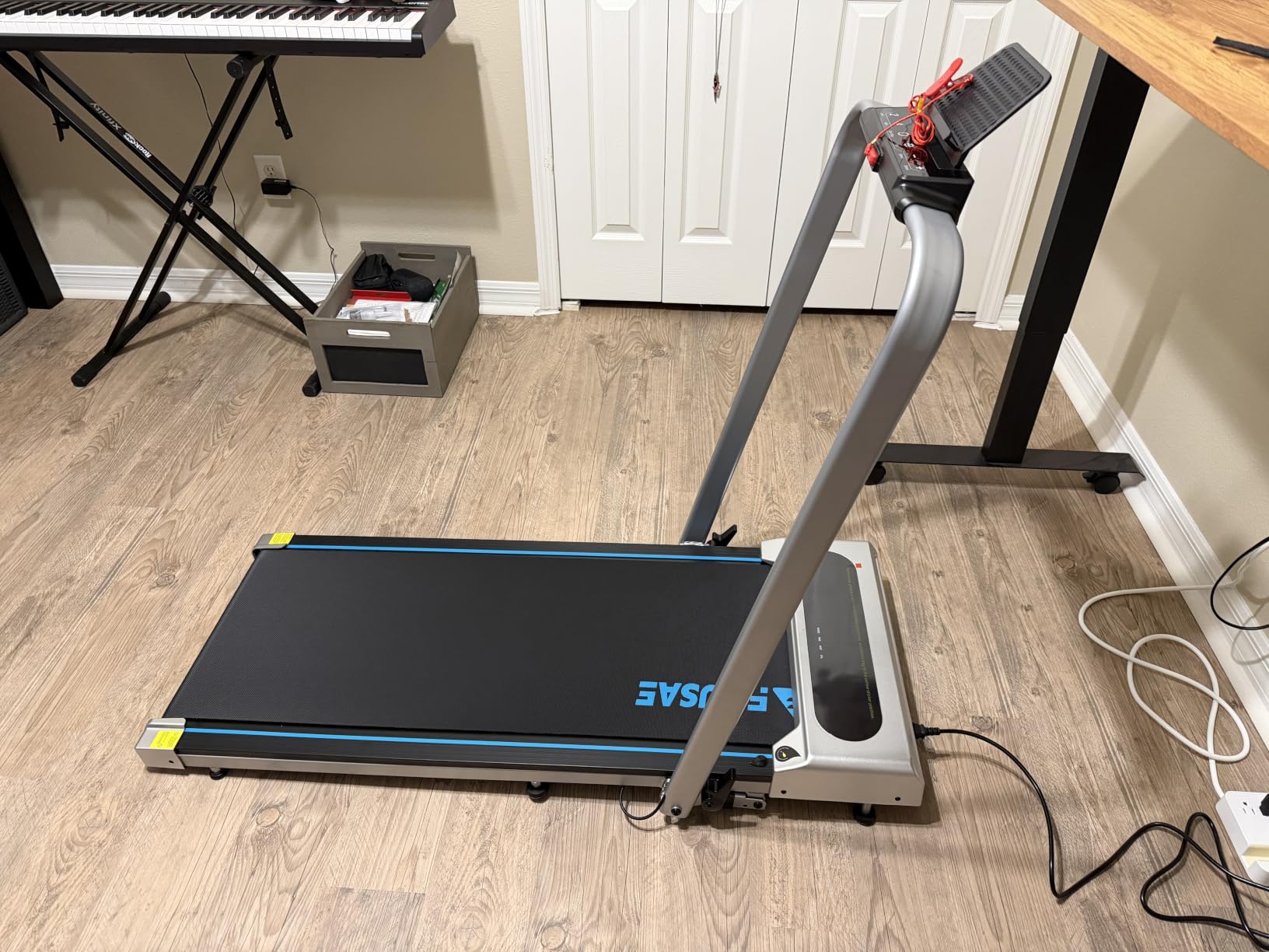 5 in 1 Foldable Treadmill, 7.5 MPH Treadmills for Home with App Compatible, Treadmill with 10% Incline, 3.0HP Brushless Drive, Remote Control and LED Display, 12 HIIT Programs, 400 LBS Capacity customer photo 1