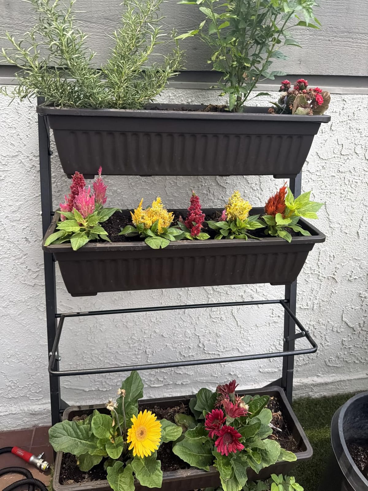 5-Tier Vertical Garden Bed Planter Boxes with Drainage System & Storage Space, Freestanding Vertical Garden Planter with 5 S-Hooks for Plants Vegetables Flowers Herbs in Garden Patio Yard customer photo 2