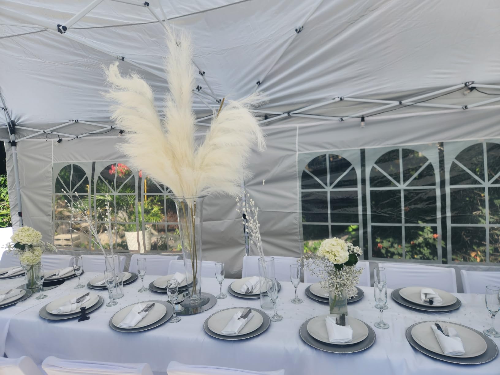 Aoxun 10x20 Pop Up Canopy Tent with 6 Sidewalls, Party Tent, White | 3 Adjustable Heights, One Push Setup, Waterproof, for Wedding, Party, Commercial, Market, Event, Outdoor, UV Protection customer photo 2