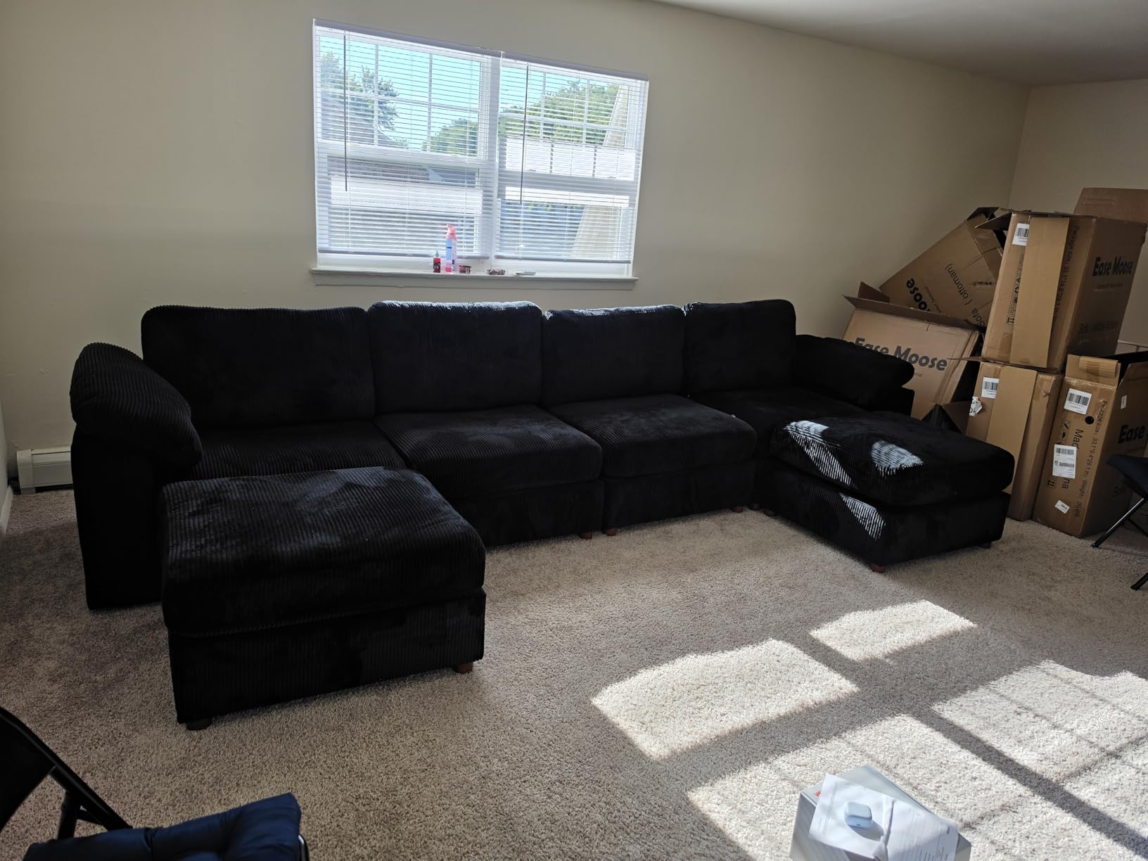 EASE MOOSE Oversized L Shape Sectional Modular Sofa, Wide Deep seat Sectional Sofa, Comfortable Grey Cloud Modular Sofa customer photo 1