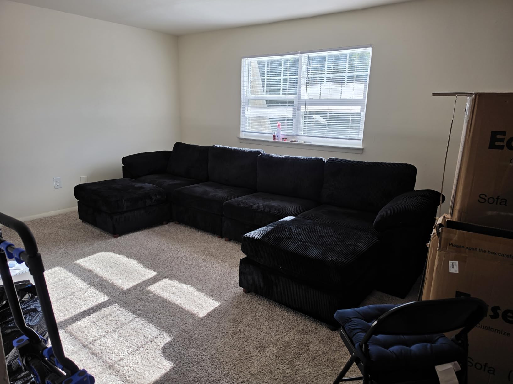 EASE MOOSE Oversized L Shape Sectional Modular Sofa, Wide Deep seat Sectional Sofa, Comfortable Grey Cloud Modular Sofa customer photo 2