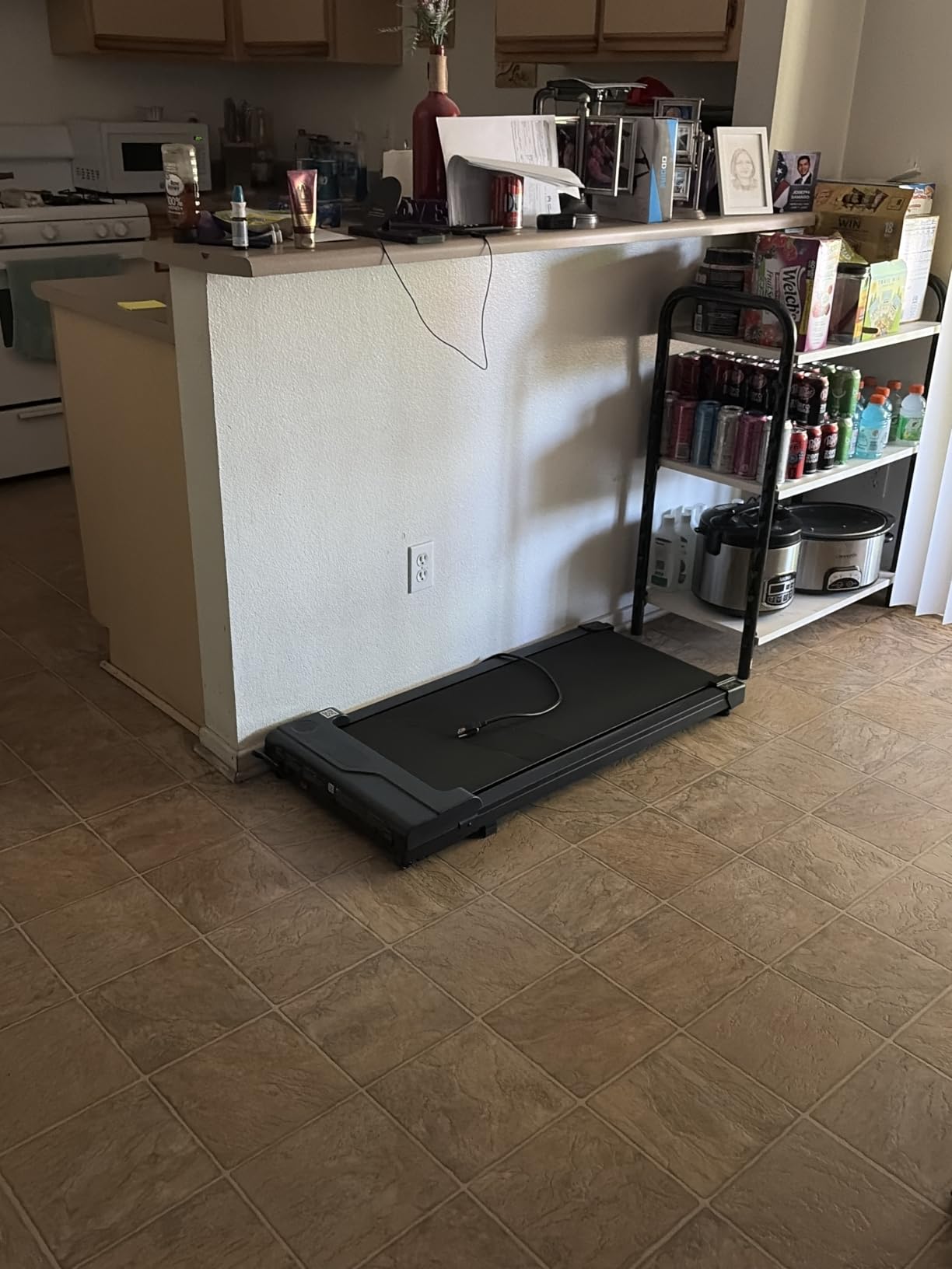 Walking Pad Treadmill for Home - Under Desk Treadmills Portable Mini Compact Walk Pads for Small Spaces Office Indoor Apartment Floor Flat Running Machine with Remote Quiet Lightweight customer photo 2
