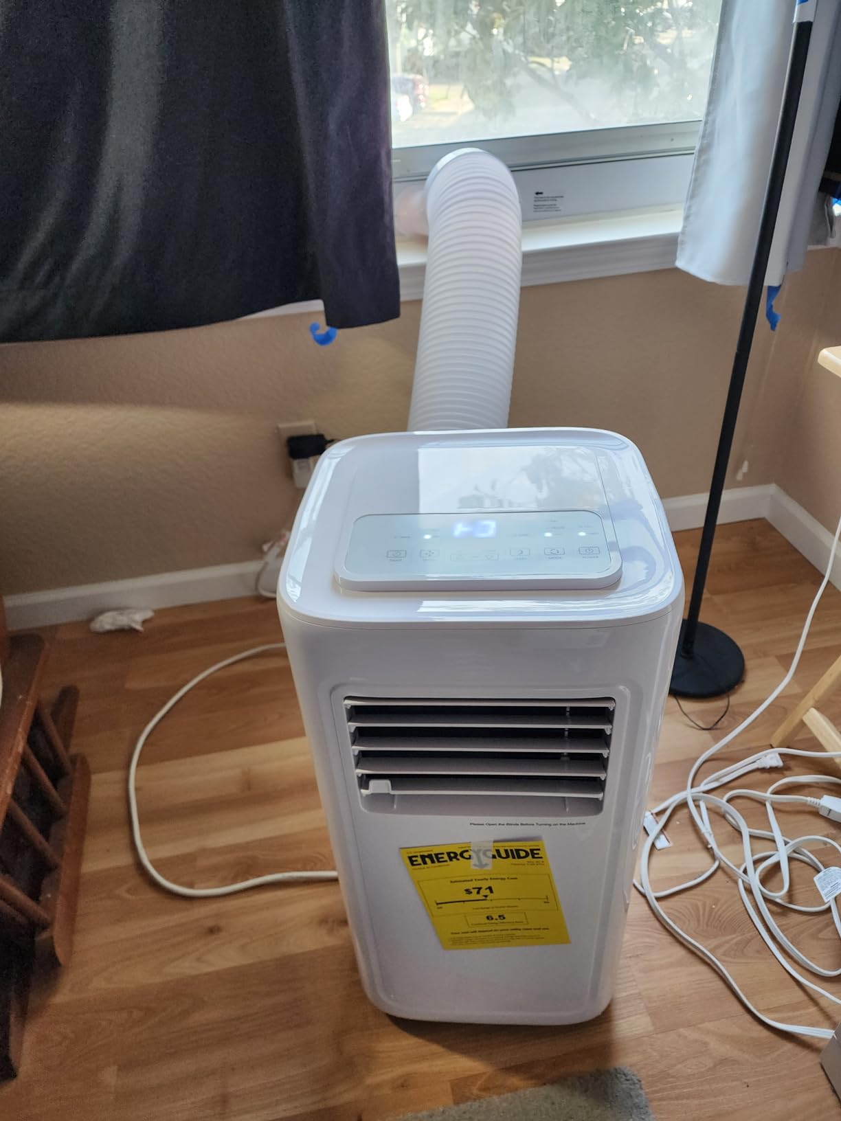 EUHOMY Portable Air Conditioners, 8,000 BTU AC for Rooms Up to 350 Sq. Ft. | 350 CFM, 4 Modes (Cool, Dry, Fan, Sleep), Remote & Panel Control, Easy Installation, 20-50 in. Window Kit, 50dB, 24h Timer customer photo 1