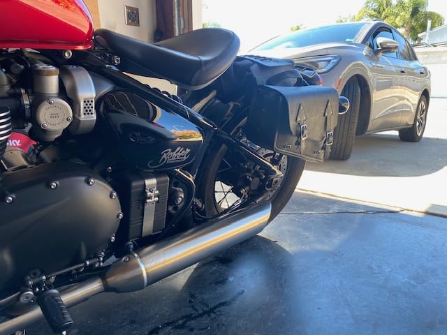 KEMIMOTO Motorcycle Saddlebags PU Leather Side Bags 20L Compatible with Sportster 883 1200 Softail Low Rider S Cruiser Dyna V-star Shadow Vulcan Rebel customer photo 2