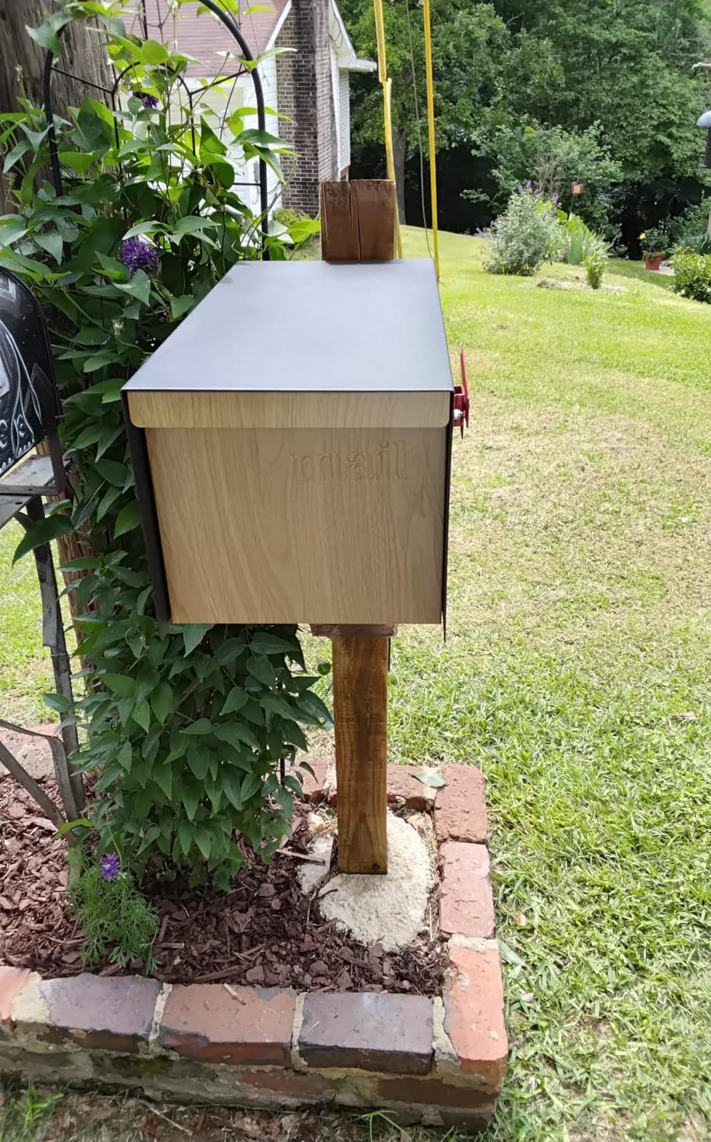 Adoorn Post Mount Outdoor Mailboxes - Large Decorative Mailbox for Letters and Packages - Weatherproof Construction - Durable Steel - Magnetic Closure - 9.5