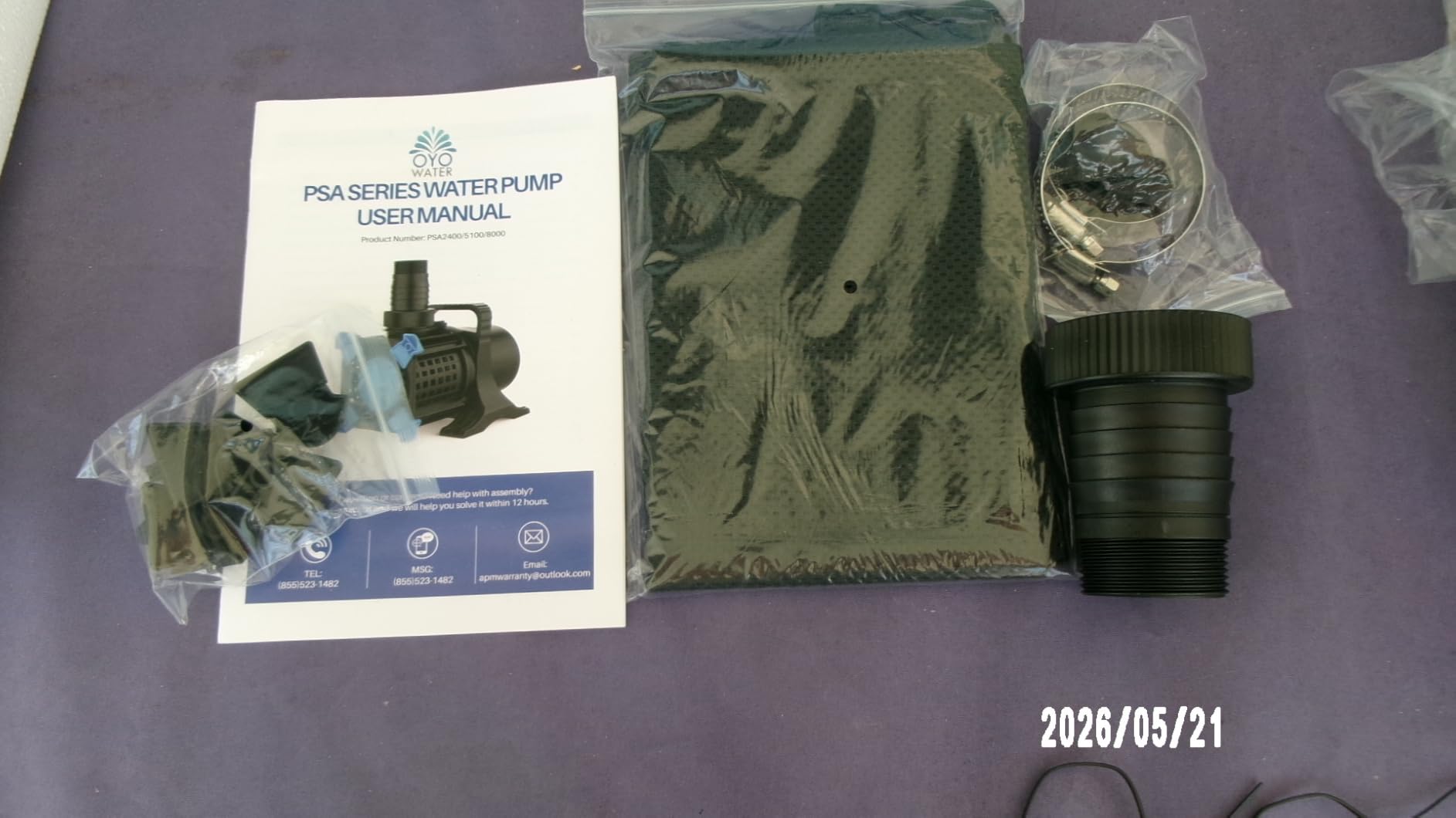 OYO WATER Pond Pump, 5500 GPH Adjustable Flow Submersible Water Pump with Filter Bag, Copper Motor, IPX8 Waterproof for Outdoor Koi Pond, Fountain, Waterfall, Hydroponics customer photo 1