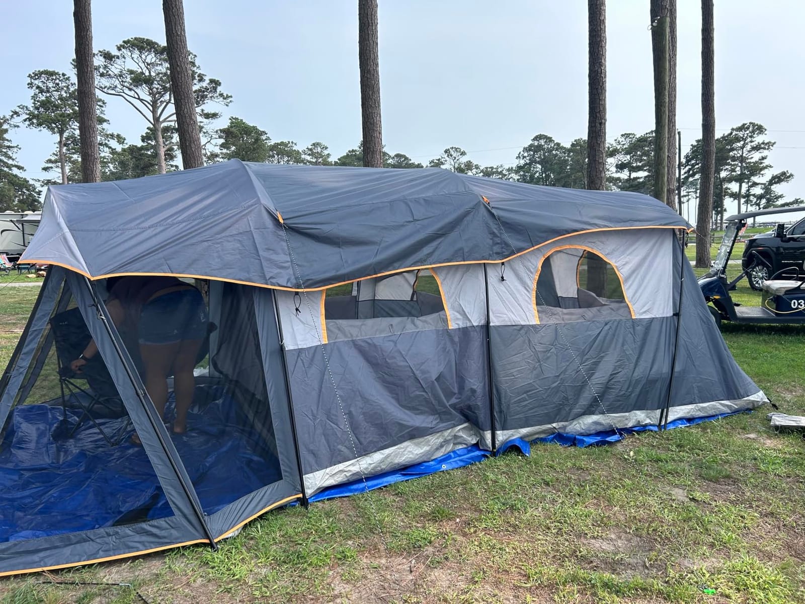 UNP Camping Tent 8 Person Waterproof Big Tunnel Tent with Screen Porch | and Rainfly Screen Room Outdoor Large Tents for Family Camping 20' x 9' x 80in(H) customer photo 2