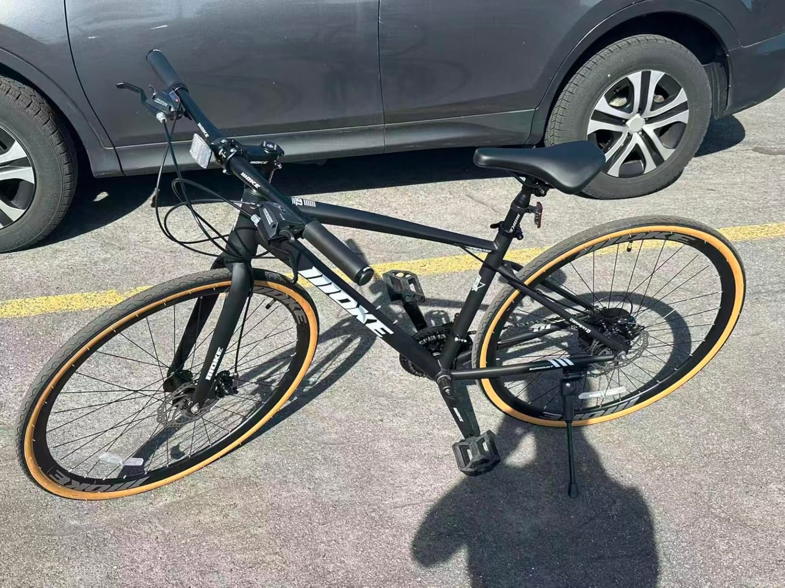 DEYGIA Hybrid Bike, 24-Speed 700C Wheel Hybrid Bicycle with Dual Disc Brakes, Trigger Shifting, Internal Wiring Frame, Lightweight City Commuter Bicycle for Men Women Adult, Multiple Colors customer photo 1