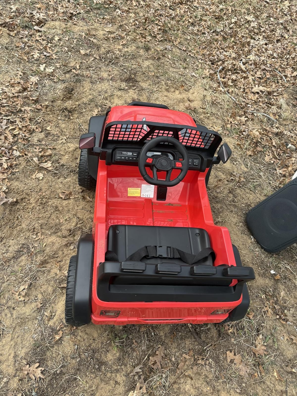 24V Ride on Toys w/Remote Control, 4WD Kids Ride on Truck Car, 3 Speed, Bluetooth Music, Wide Seat, Spring Suspension, LED Light, Birthday for Boys Girls Toddler (Black+Red) customer photo 1