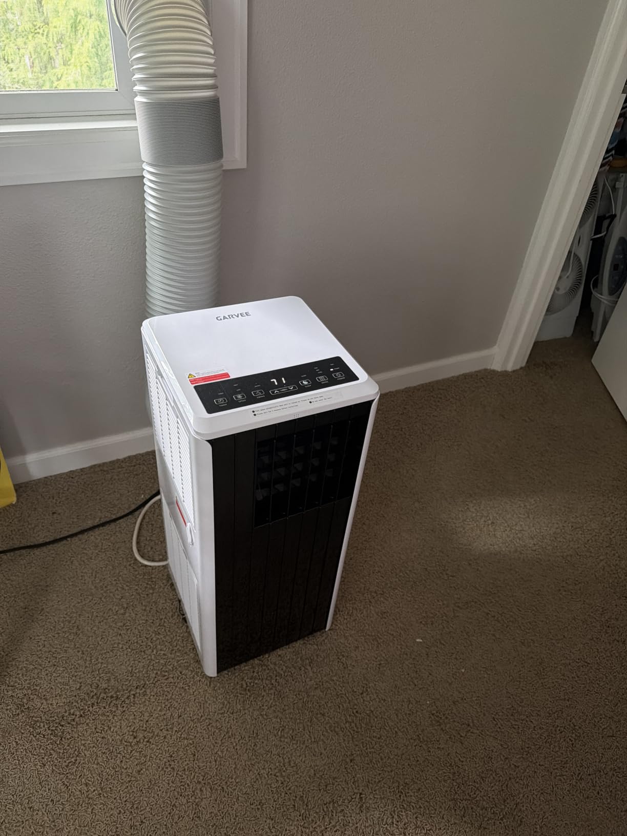 Garveelife 8,000 BTU Portable Air Conditioner, 3-in-1 Cooling/Dehumidifier/Fan, Remote Control, 24H Timer, Quiet Energy-Efficient, Cools Rooms up to 350 Sq. Ft., Black customer photo 1