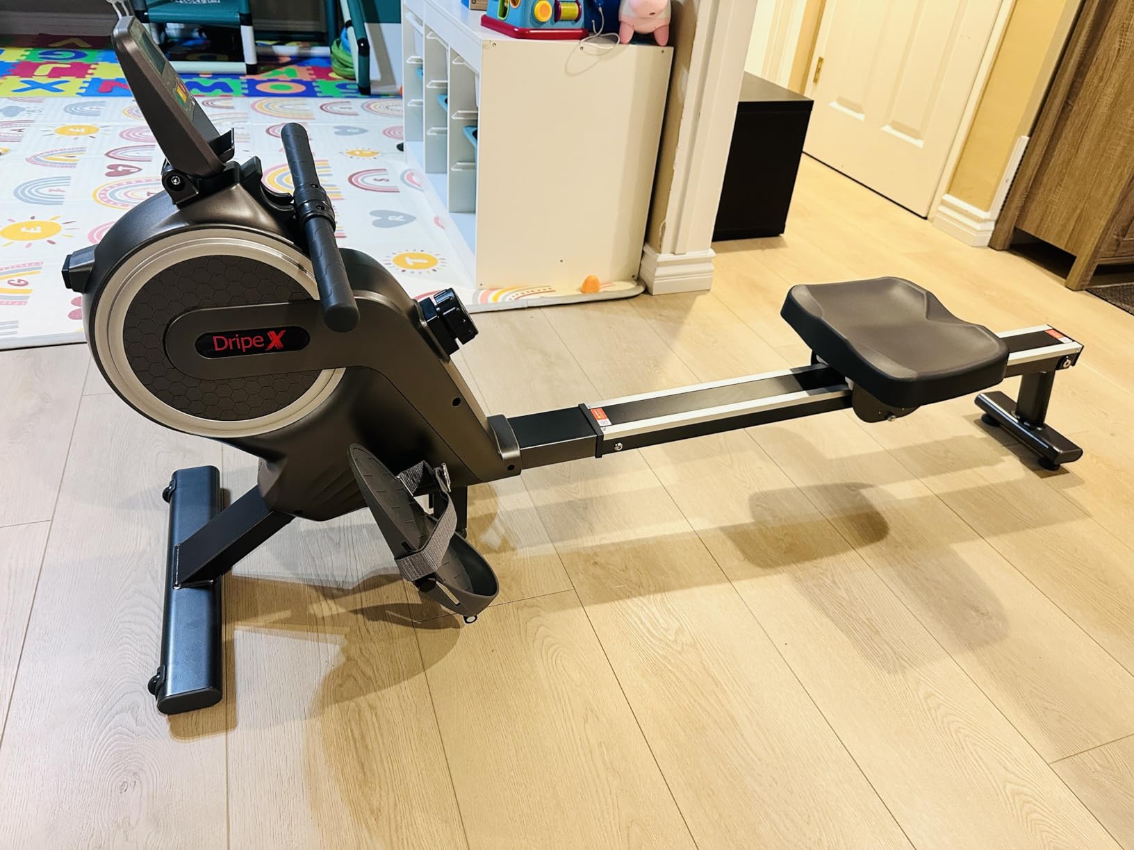 Dripex Rowing Machines for Home, Upgraded Rowing Machine Magnetic Rower, Max 360 LBS, 16 Levels of Workout Resistance, Dual Slide Rail, App Compatible, LCD Monitor, Row Machine for Gym Exercise customer photo 2