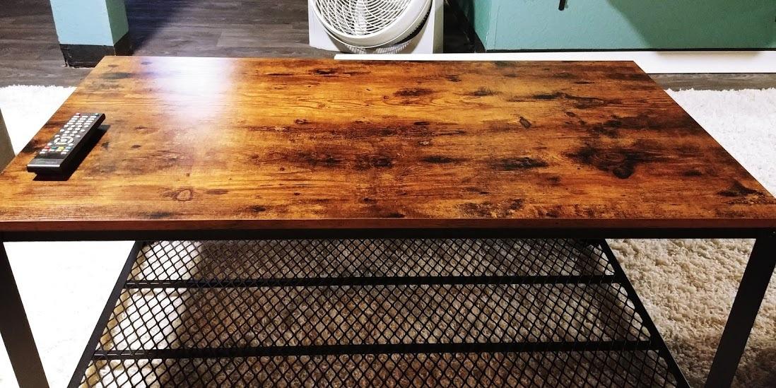 VASAGLE Lift Top Coffee Table, Lift Tabletop Dining Table, Gas Spring, Hidden Compartment, Open Storage Shelf, for Living Room, Home Office, Honey Brown ULCT268KB01S customer photo 1