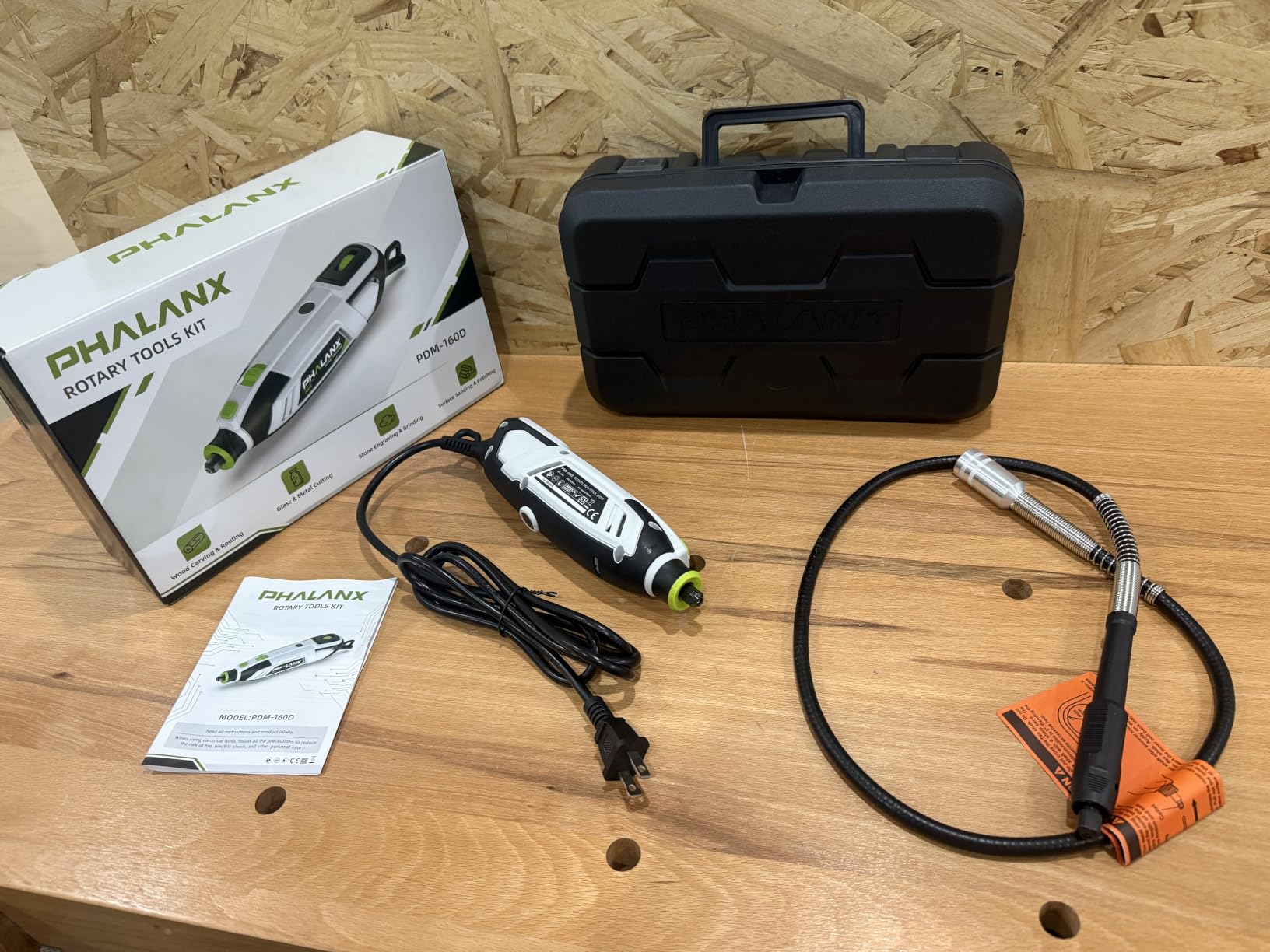 200W Rotary Tool Kit, 10000-38000 RPM 6 Speed Multi-Tool with Flex Shaft & 132pcs Accessories Kit customer photo 1