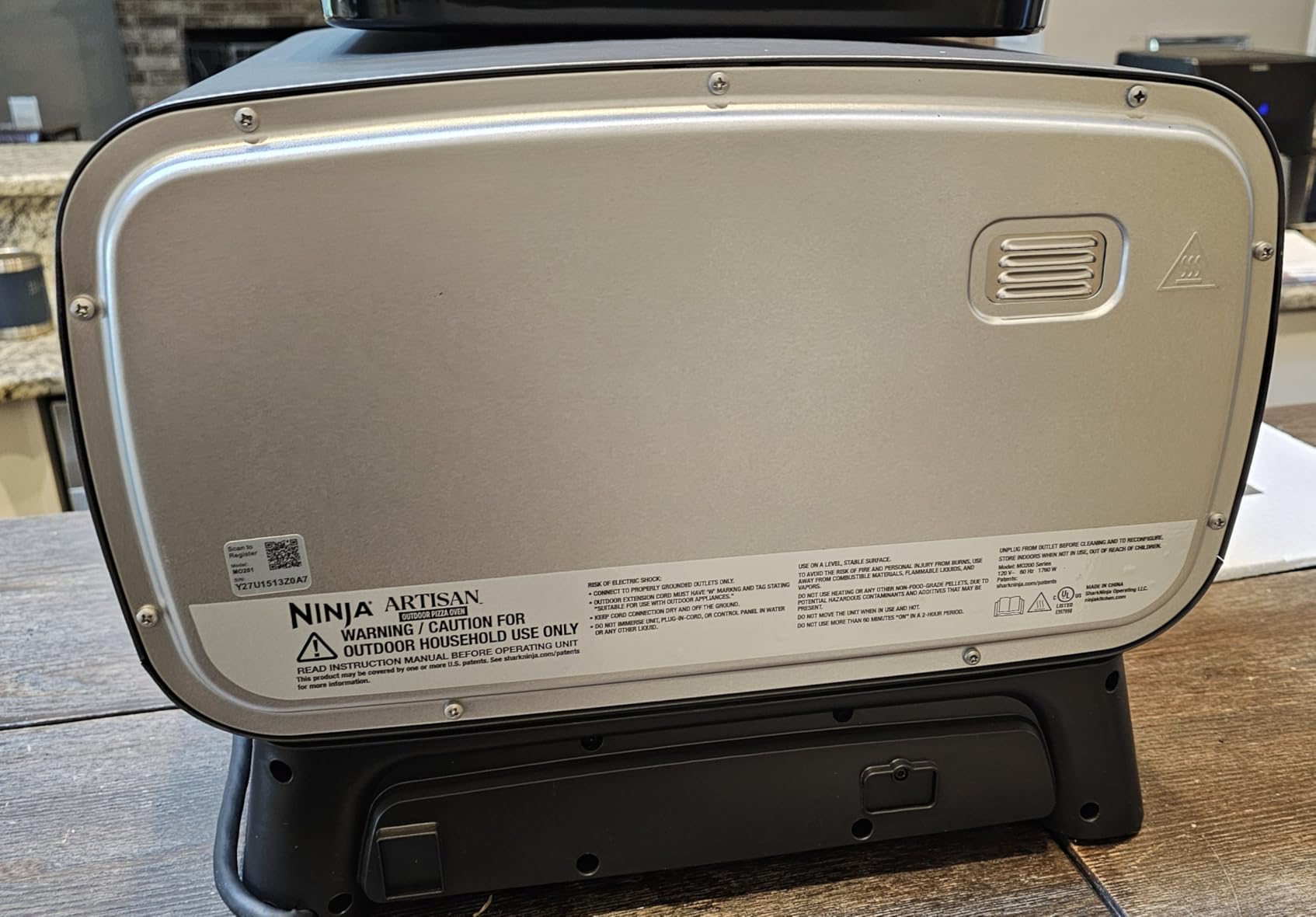 Ninja Artisan 5-in-1 Portable Electric Pizza Oven, Blue & Gold, MO201BL1 customer photo 1