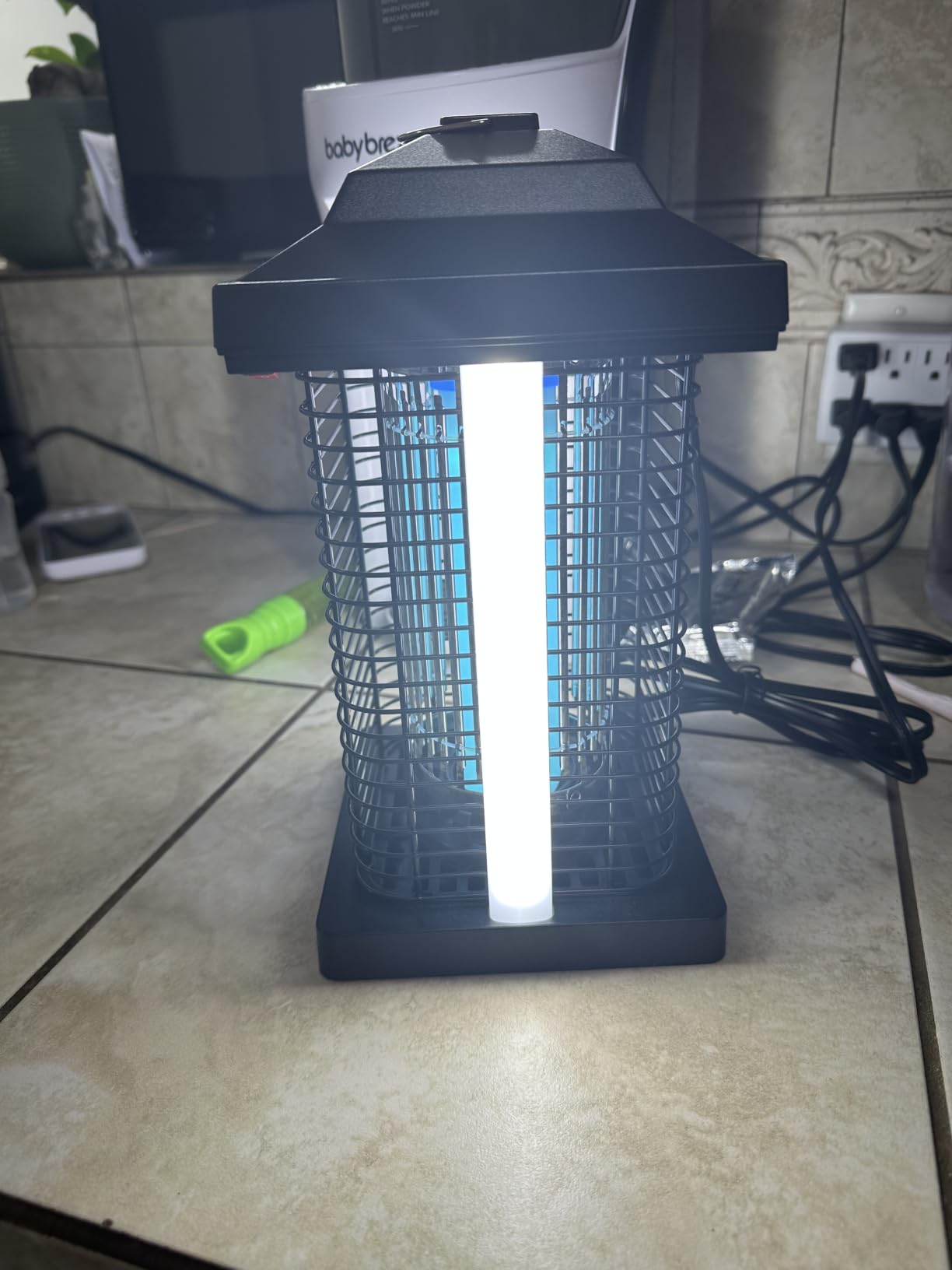 Bug Zapper Outdoor, Dual Wavelength UV 50000H Lifespan & Dual LED Lamps, 1/2 Acre Coverage, 5 Zaps/Sec, 4200V Electric Mosquito Zapper, IPX4 Waterproof Fly Trap for Indoor Patio Backyard customer photo 1