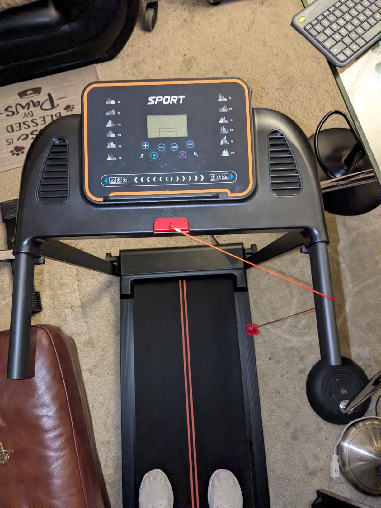 Treadmills for Home Walking Pad - Foldable Treadmill Under Desk with Handle Bar 0.6-6.2 MPH Portable Folding Pads Compact Running Machine Quiet Lightweight customer photo 2