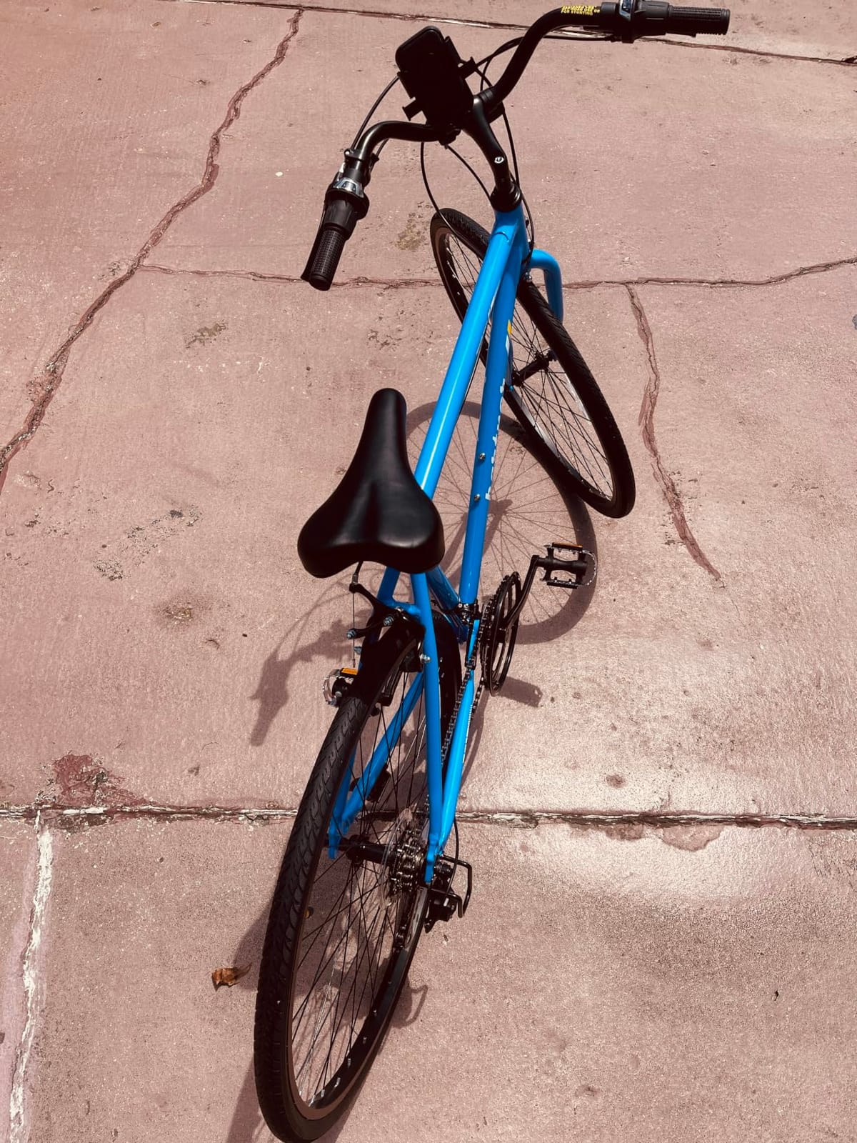 Goplus Hybrid Bike, 18-Speed 700C Urban Commuter Bicycle, Shimano Drivetrain, Lightweight Aluminum Frame, Dual Caliper Brakes, Phone Holder, 85% Pre-Assembled City Bicycle for Men Women Adult customer photo 1