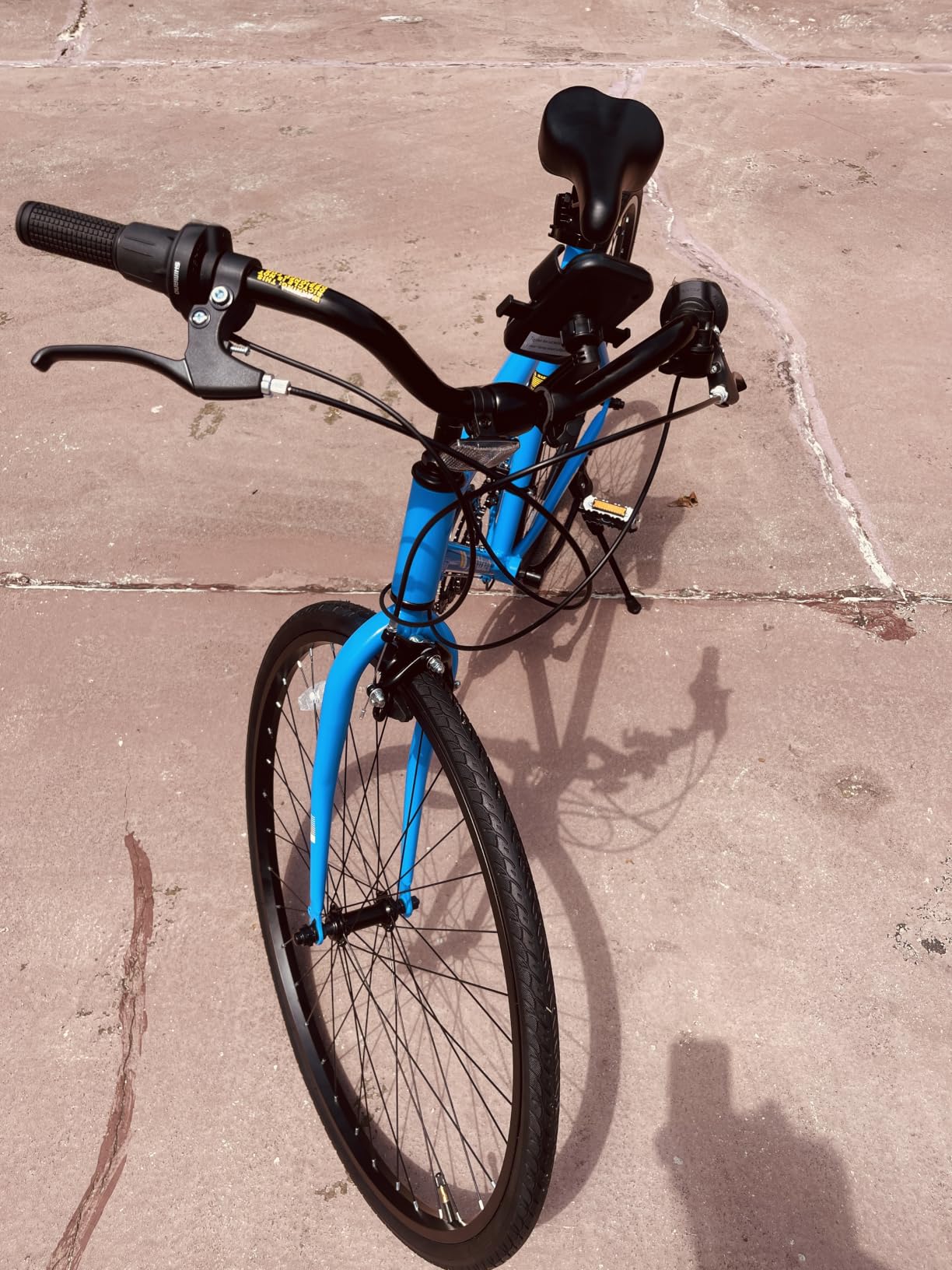 Goplus Hybrid Bike, 18-Speed 700C Urban Commuter Bicycle, Shimano Drivetrain, Lightweight Aluminum Frame, Dual Caliper Brakes, Phone Holder, 85% Pre-Assembled City Bicycle for Men Women Adult customer photo 2