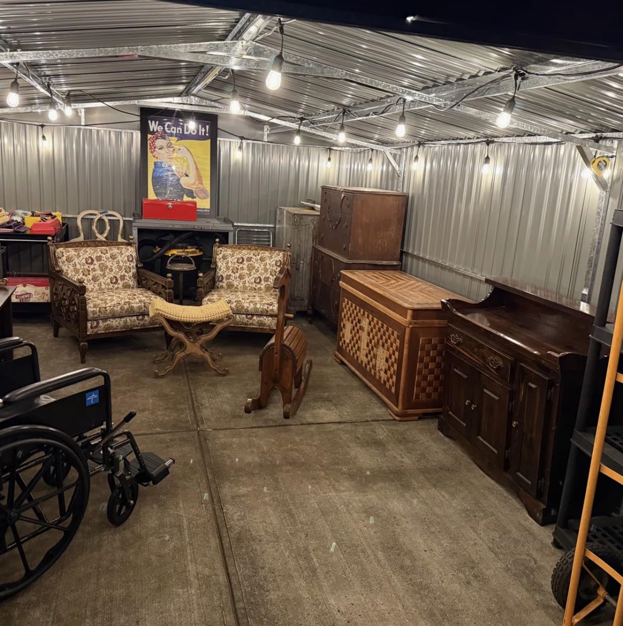 Aoxun 12 x 10FT Outdoor Storage Shed with Double Hinged Large Door, Brown | Metal Sheds Outdoor Storage for Garden Utility Garden Shed with Lockable Door & Sloped Roof customer photo 1