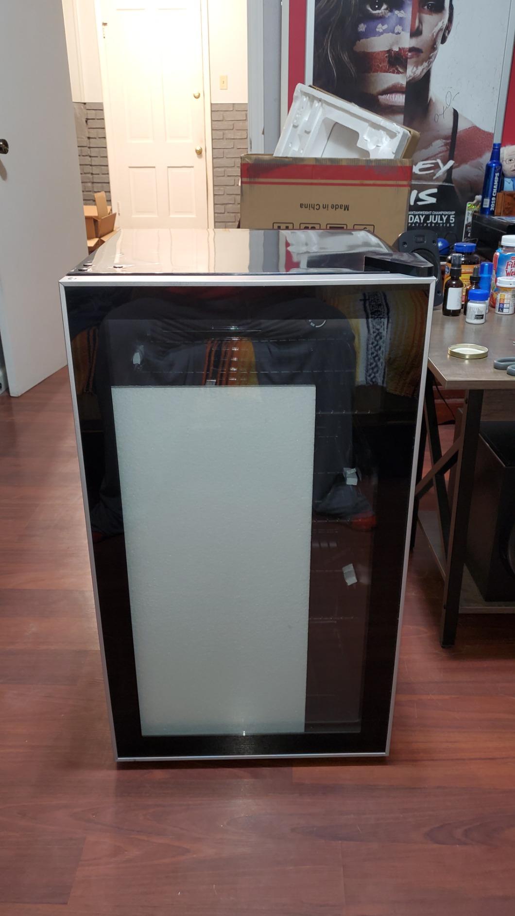 Antarctic Star Wine Cooler Beverage Refrigerator Mini Fridge 1.7 cu.ft | 16 Bottle Capacity, Clear Glass Door Quiet Counter Top Cellar for Beer Soda Bar customer photo 1