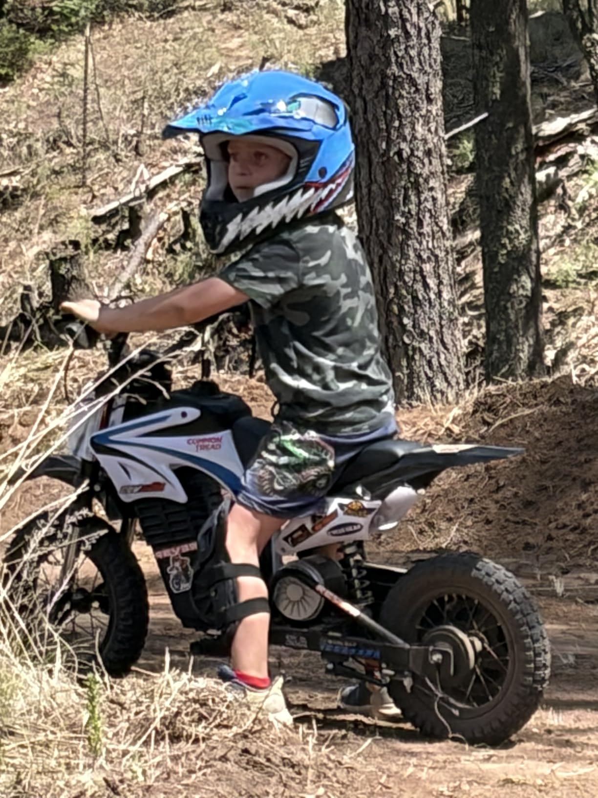 K1 Kids Electric Dirt Bike, 36V, 700W, 16 MPH, 14-Mile, Ages 3-10 (Sky Blue) customer photo 2