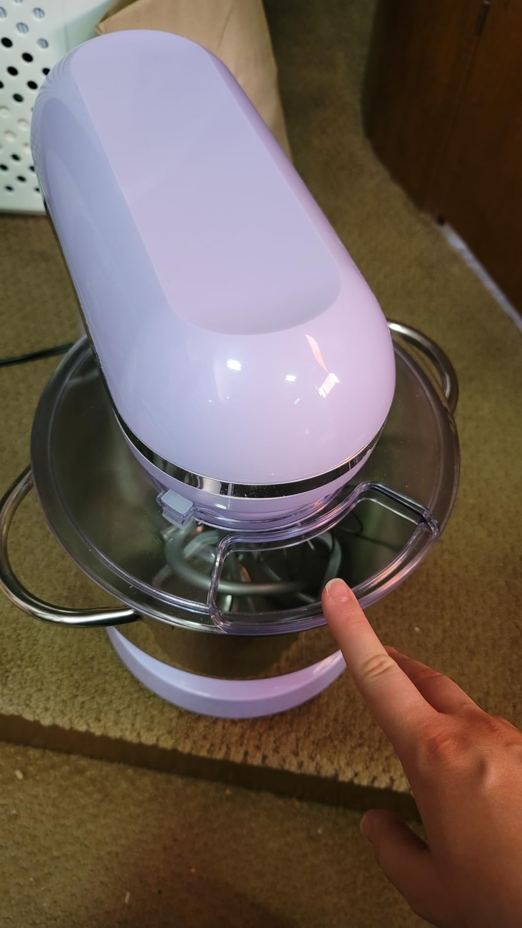 Aucma Stand Mixer, 6.5-QT 660W 6-Speed Tilt-Head Food Mixer, Kitchen Electric Mixer with Dough Hook, Wire Whip & Beater (Royal Blue) customer photo 2