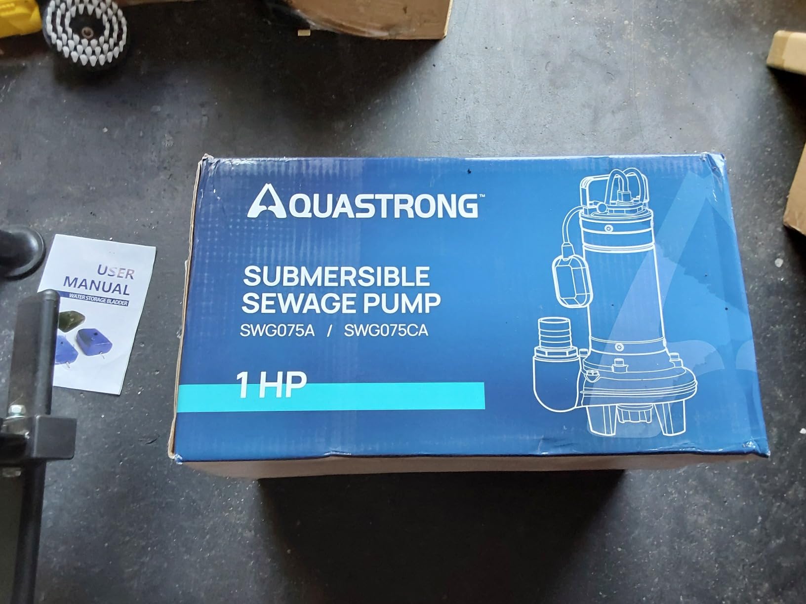 Aquastrong 1HP Sewage Grinder Pump 115V 3962GPH Sewage/Effluent Pump | Stainless Steel, Cast Iron Impeller, 2 inch Discharge Sump Pump Grinder with Auto Float Switch customer photo 2