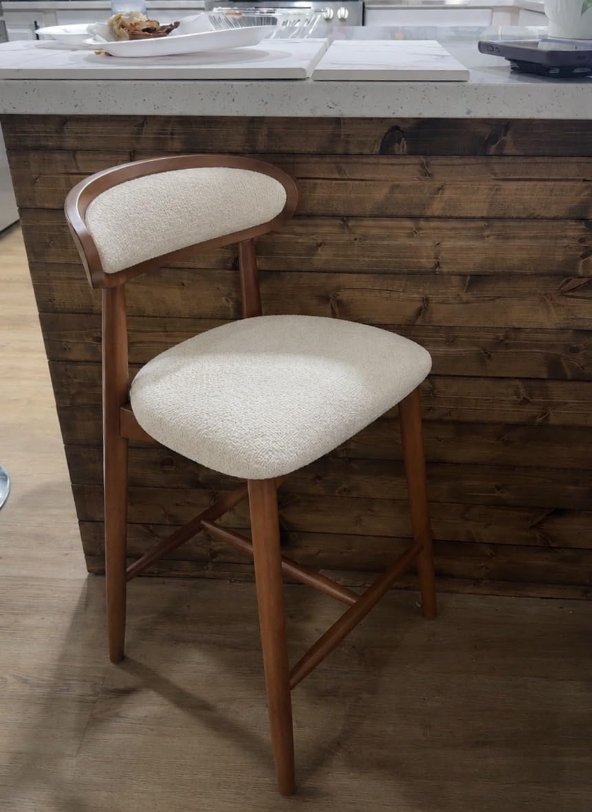 Wooden Bar Stools Set of 3, 24.8