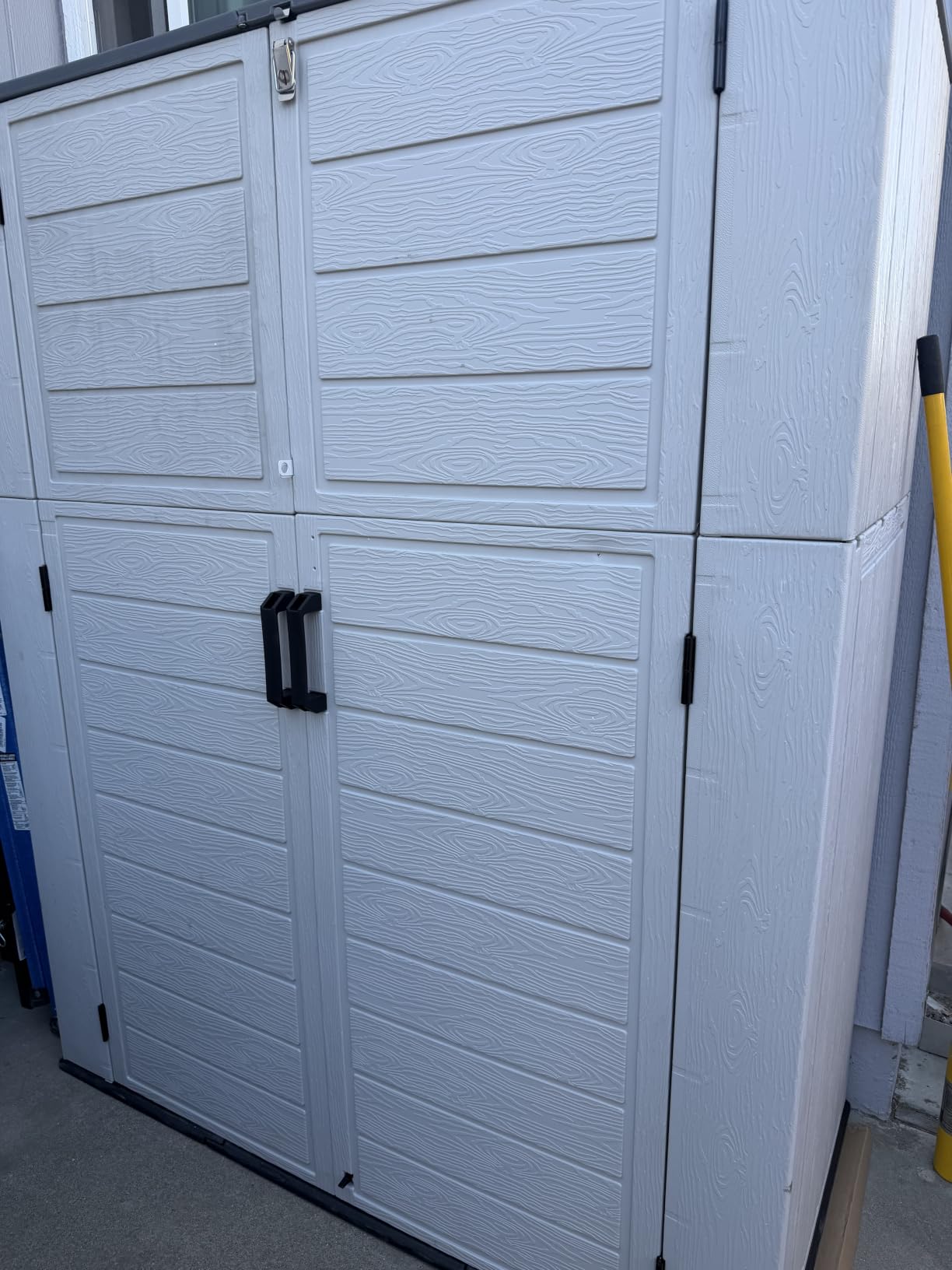 Aoxun 61 Cu.Ft Outdoor Storage Shed, Widened Outdoor Storage Cabinet Waterproof Vertical Resin Shed with Floor for Garden Tools, Pool Equipment customer photo 1
