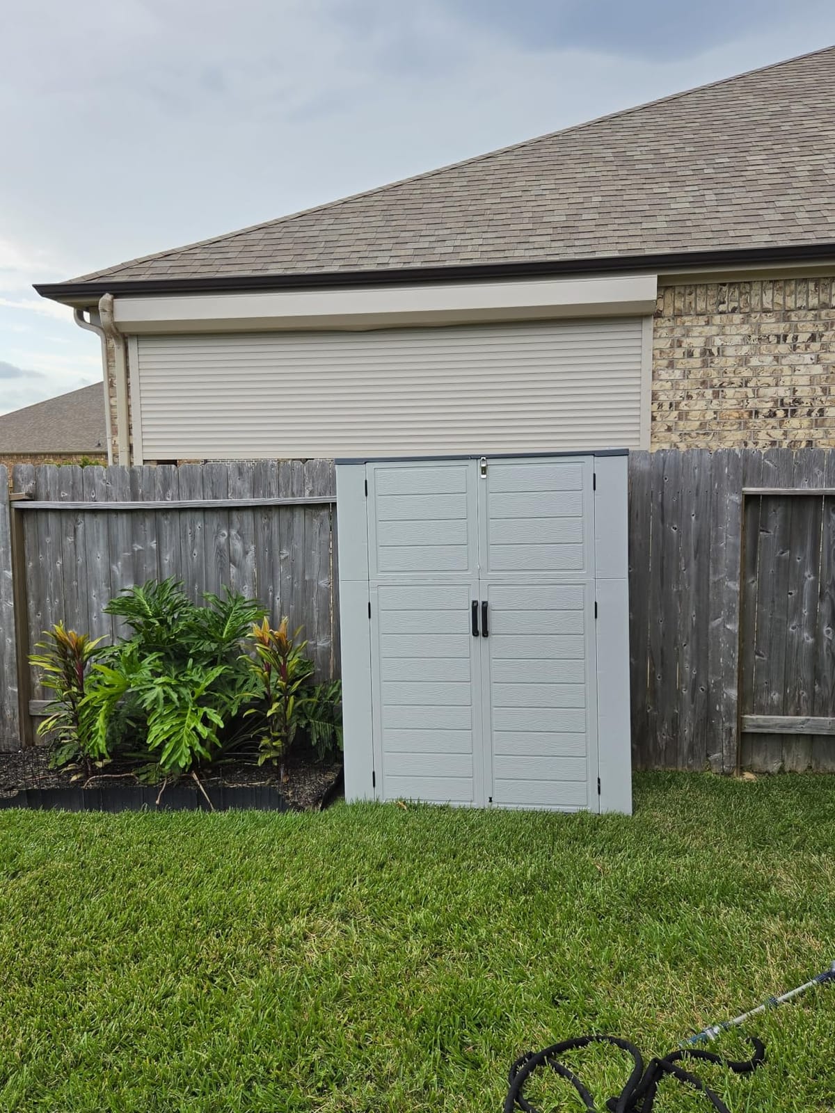 Aoxun 61 Cu.Ft Outdoor Storage Shed, Widened Outdoor Storage Cabinet Waterproof Vertical Resin Shed with Floor for Garden Tools, Pool Equipment customer photo 2