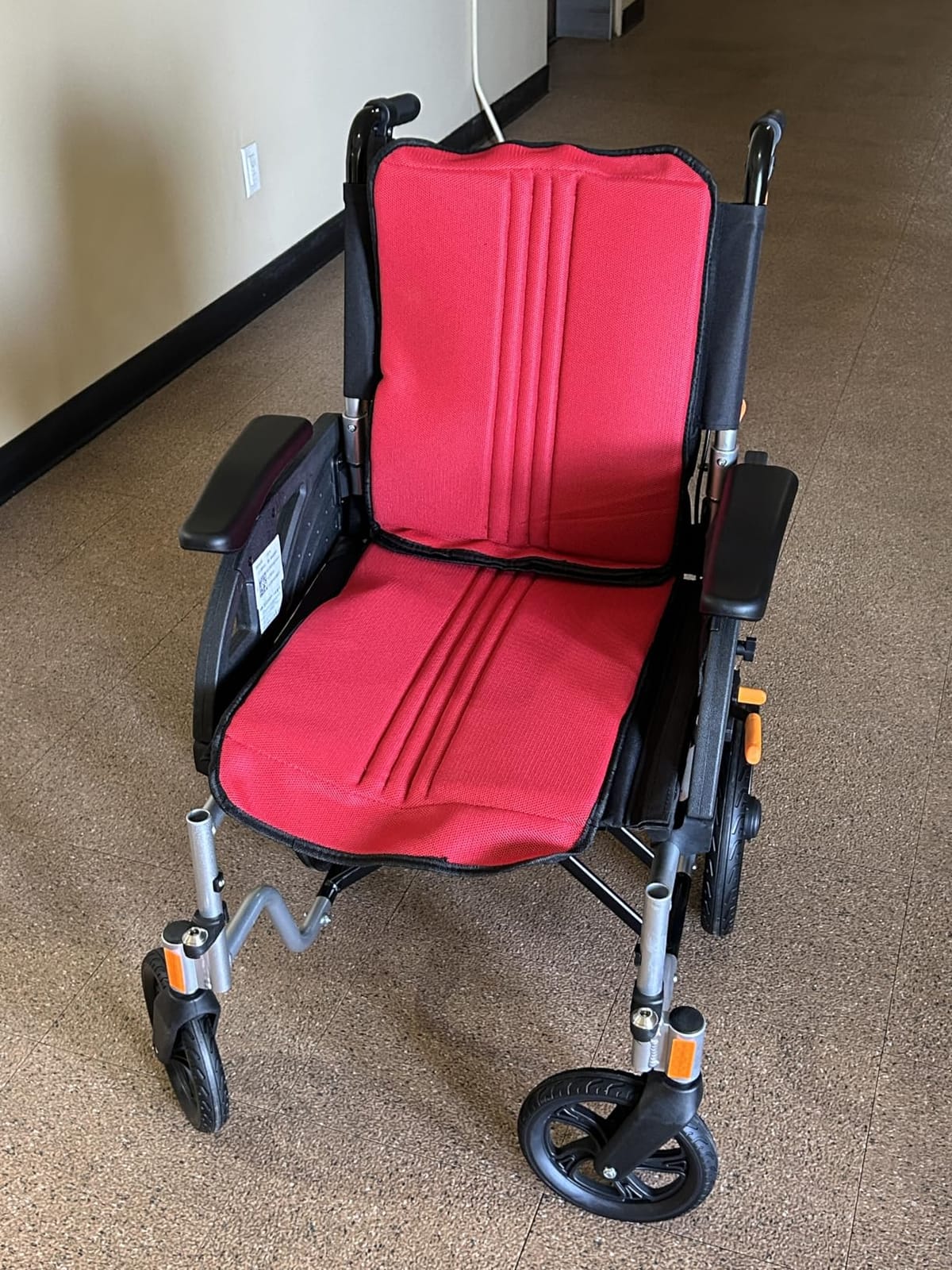 VOCIC U12 Lightweight Transport Wheelchair for Adults Foldable | Wheelchair with Handbrakes, Flip-Back Arms, Swing-Away Footrests, 12