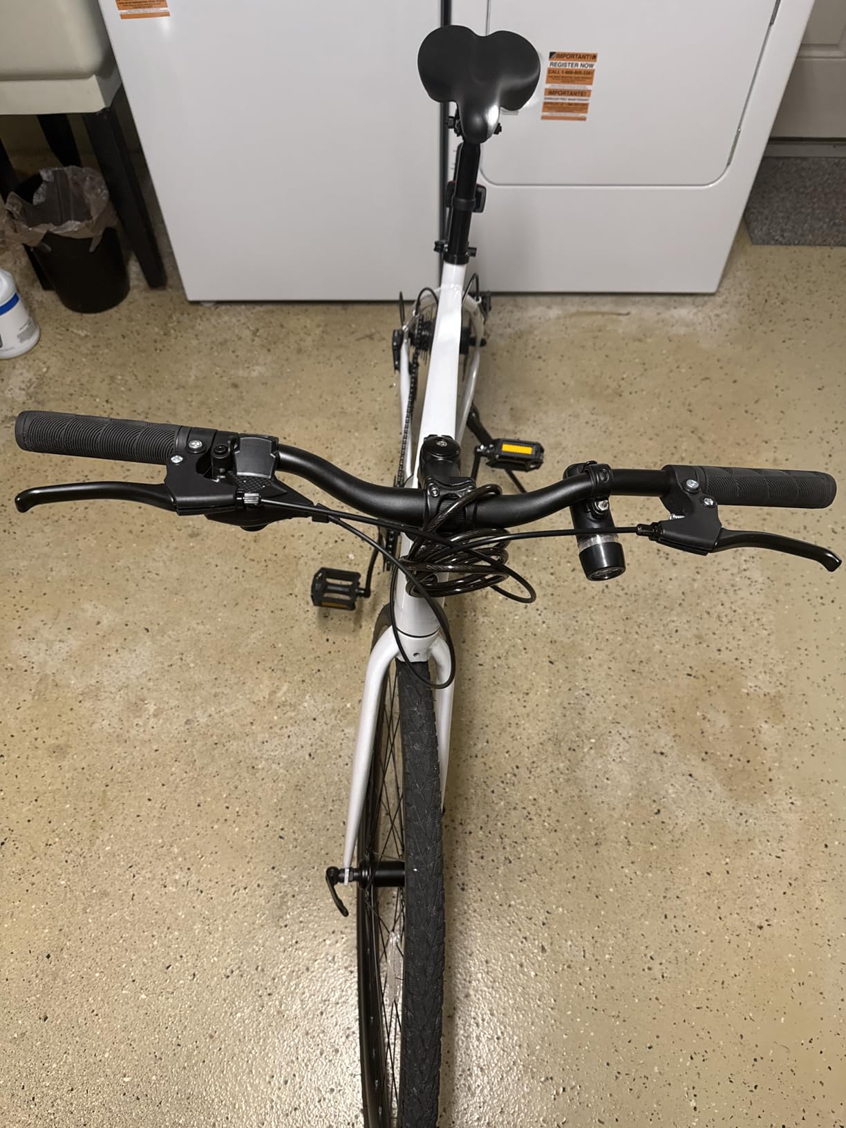MOONCOOL Hybrid Bike for Adults, 8-Speed Commuter Bicycle, Aluminum Frame | Weighs 29.5 lb yet supports 350 lb, dual disc brakes, upright geometry and 85% pre-assembly simplify commuting and leisure customer photo 2
