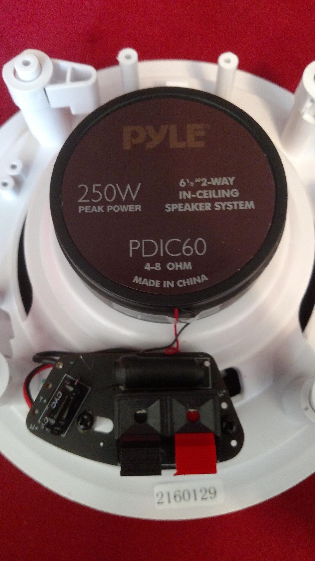 Pyle 6.5'' In-Wall/In-Ceiling Midbass Speakers (Pair) - 2-Way Woofer Speaker System Directable 1” Titanium Dome Tweeter Flush Mount Design w/ 65Hz - 22kHz Frequency Response 250 Watts Peak - PDIC60 customer photo 2