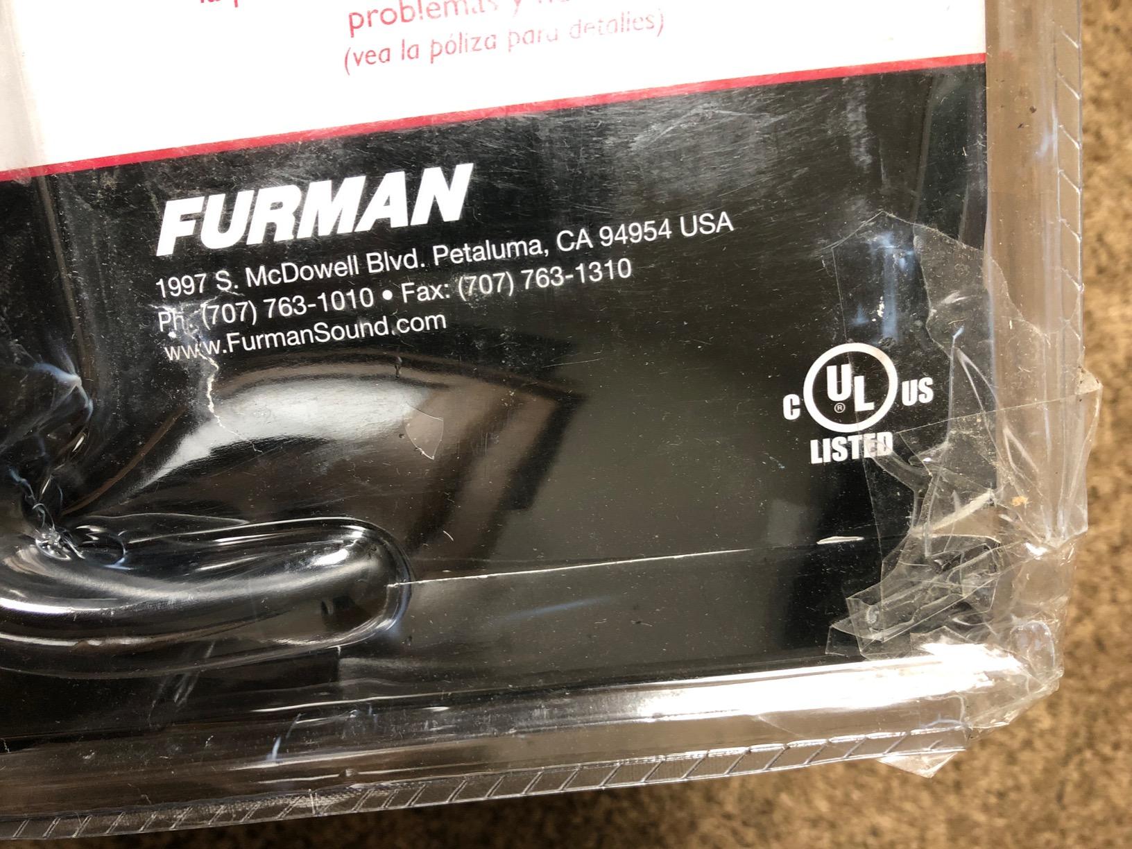 Furman PST-8D Power Station 8-Outlet Audiophile Surge Protector, SMP customer photo 1