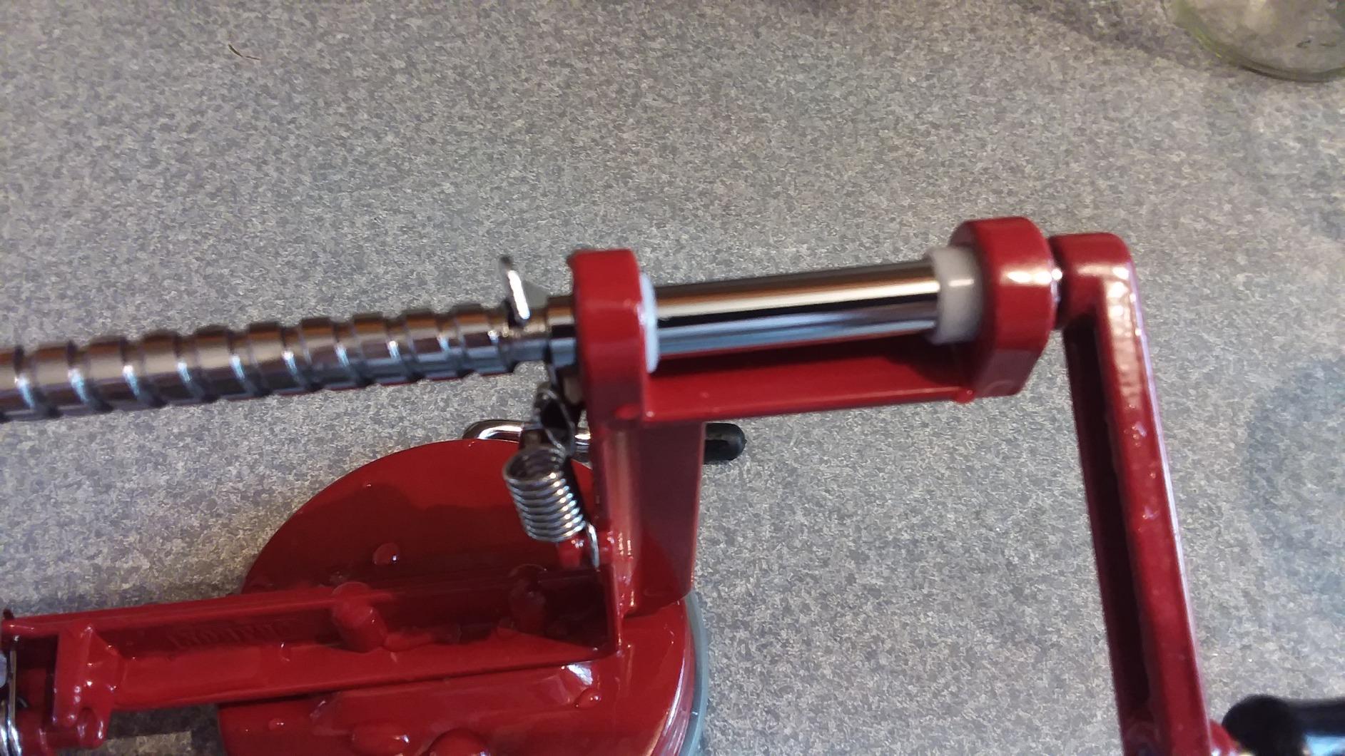 Norpro Apple Master-Apple, Potato, Parer, Slicer & Corer with Vacuum Base & Clamp,Red customer photo 1