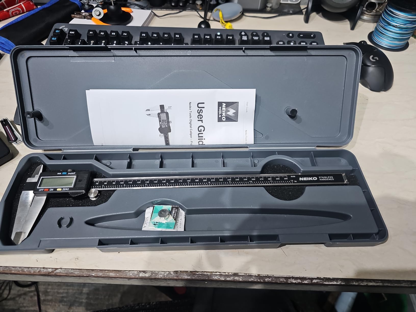 NEIKO 01409A 12” Electronic Digital Caliper | Extra Large Display | 0-12 Inches | Inch/Fractions/Millimeter Conversion | Polished Stainless Steel customer photo 1