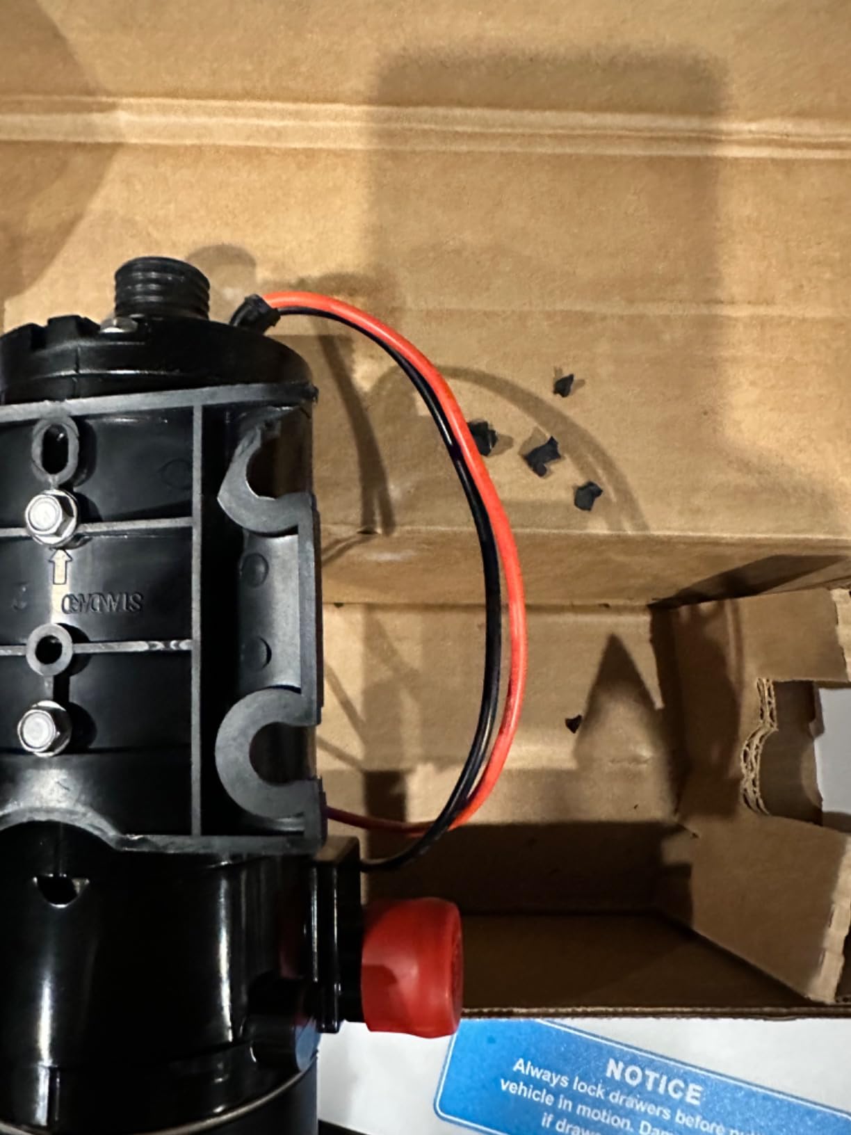 Jabsco 12V DC Macerator Pump for RVs/Boats - Efficient 43 L/min Waste Transfer for Black Water Tanks Up to 200 Gallons - Compact Design, 4-Blade Chopper, Self-Priming, Dry-Run Protection customer photo 1