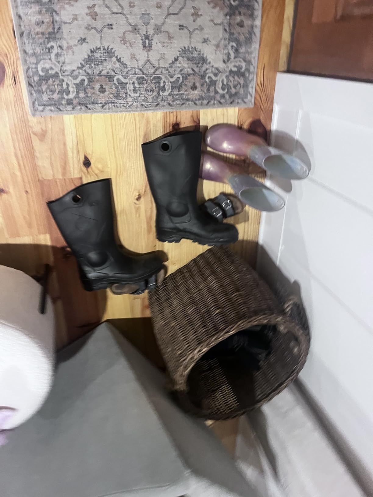 DUNLOP Chesapeake Rubber Boots for men and women, Plain Toe, Black, Size 11 | Lightweight PVC waterproof rain boots with wide calf. For gardening, fishing and work. Pull tab for easy on/off. Made in USA. customer photo 1
