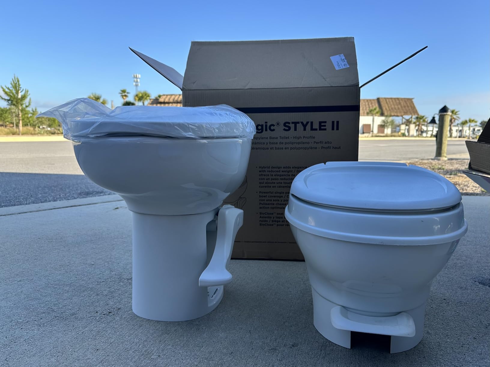 Thetford 42058 Aqua-Magic Style II RV Toilet, White, High Profile customer photo 1