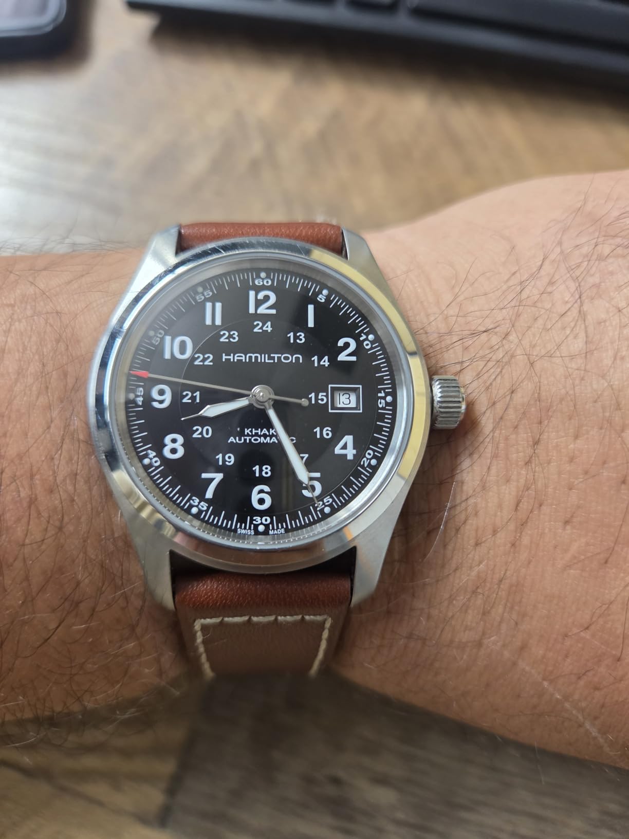 Hamilton Khaki Field Titanium Automatic Men's Watch, 42mm Case customer photo 2