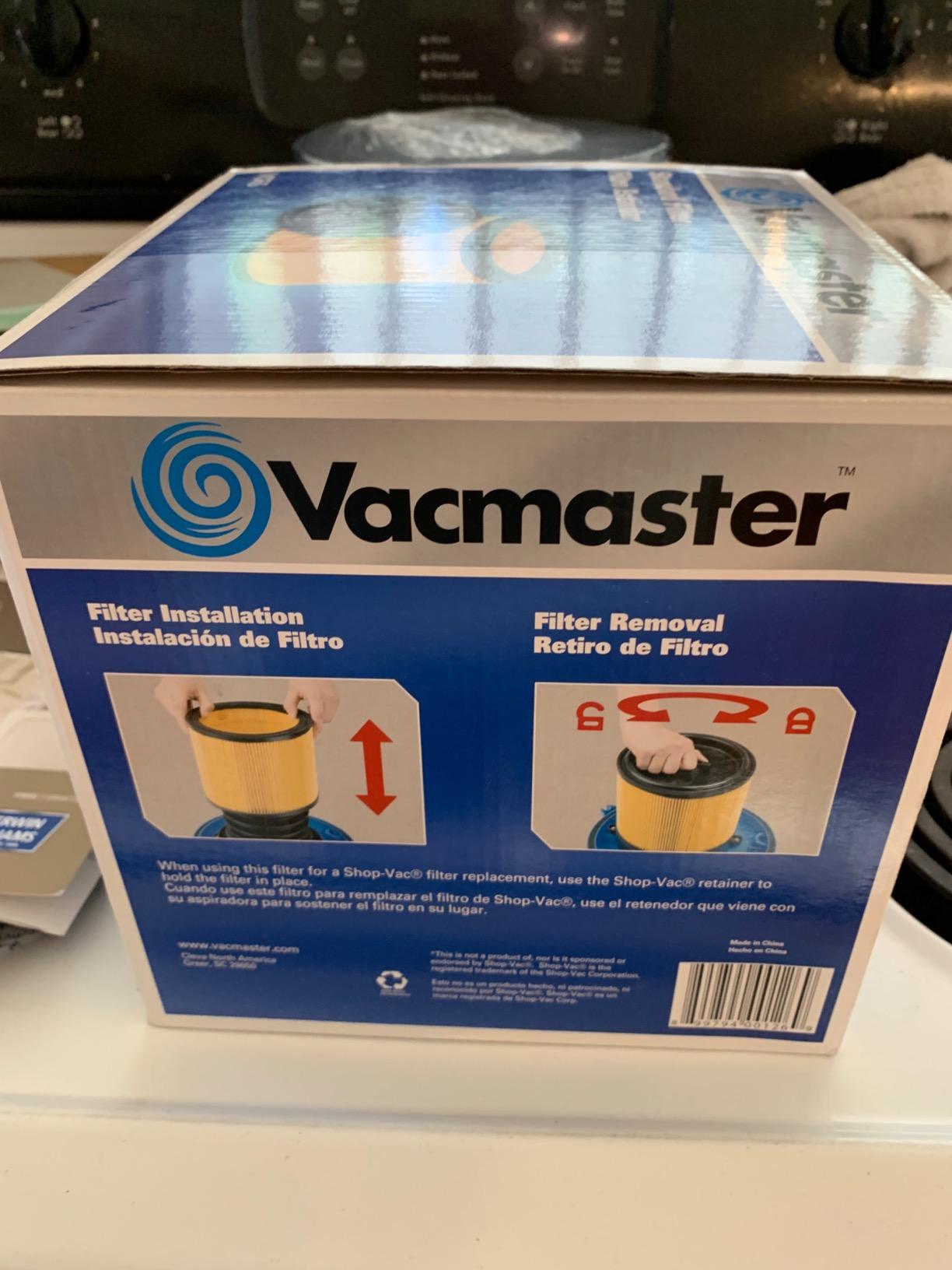 Vacmaster Standard Cartridge Filter & Retainer for Use With 5 to 16 Gallon Wet/Dry Vacs customer photo 2