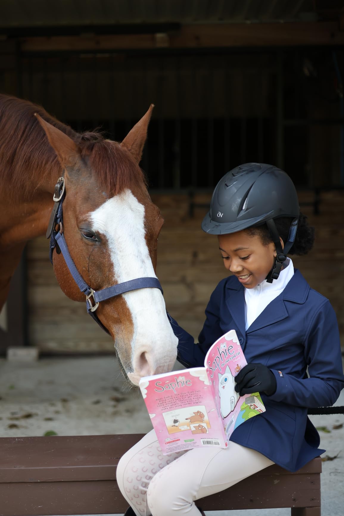 OVATION Adult Deluxe Schooler Riding Helmet - Lightweight Breathable Adjustable Equestrian Safety Helmet w/Removable Liner customer photo 2