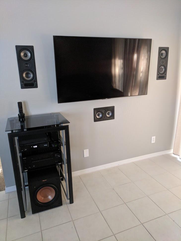 Polk Audio 255c-RT In-Wall Speaker, The Vanishing Series, Black/White customer photo 1