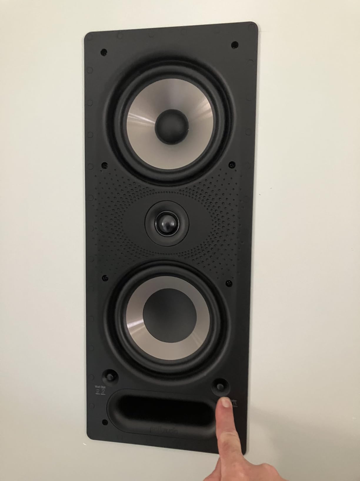 Polk Audio 265-RT 3-way In-Wall Speaker, The Vanishing Series, Black customer photo 2