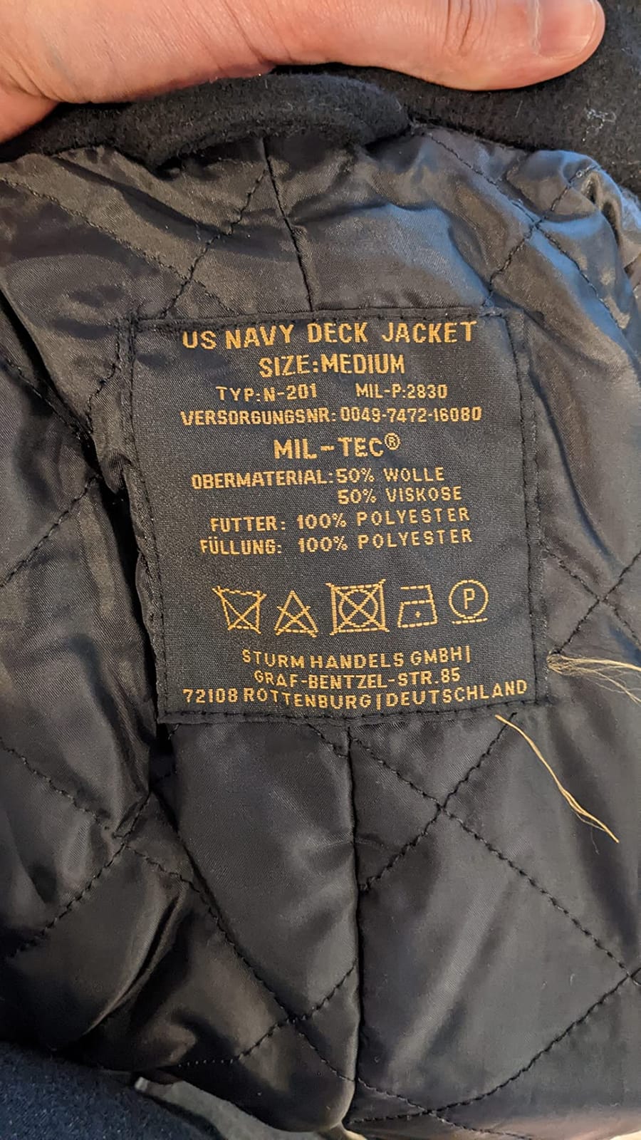 Mil-Tec Us Navy Pea Coat Tuch Men's Jacket customer photo 1