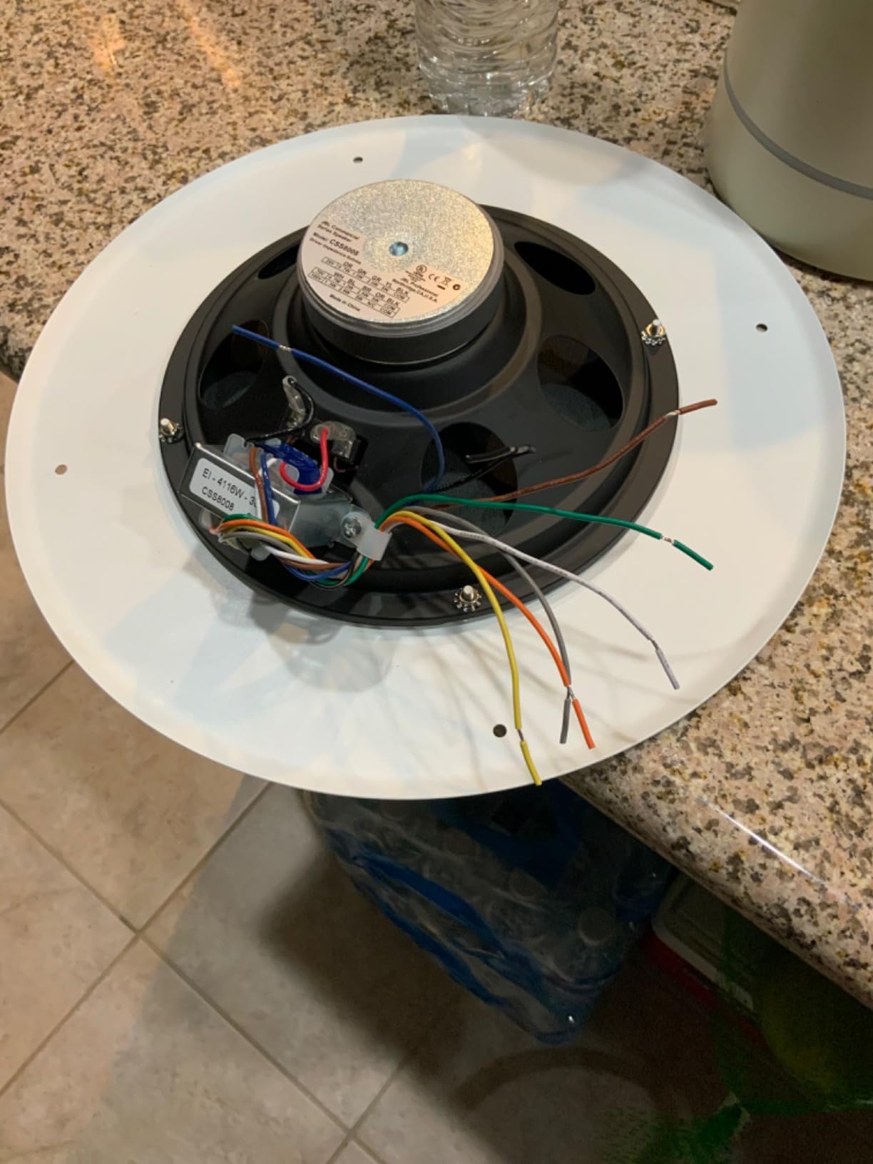 JBL Professional CSS8008 Commercial Series Round Ceiling Speaker, 8”. 5-Watt Multi-Tap Transformer for 100V, 70V and 25V Distributed Lines. Single Speaker. White and Paintable customer photo 2